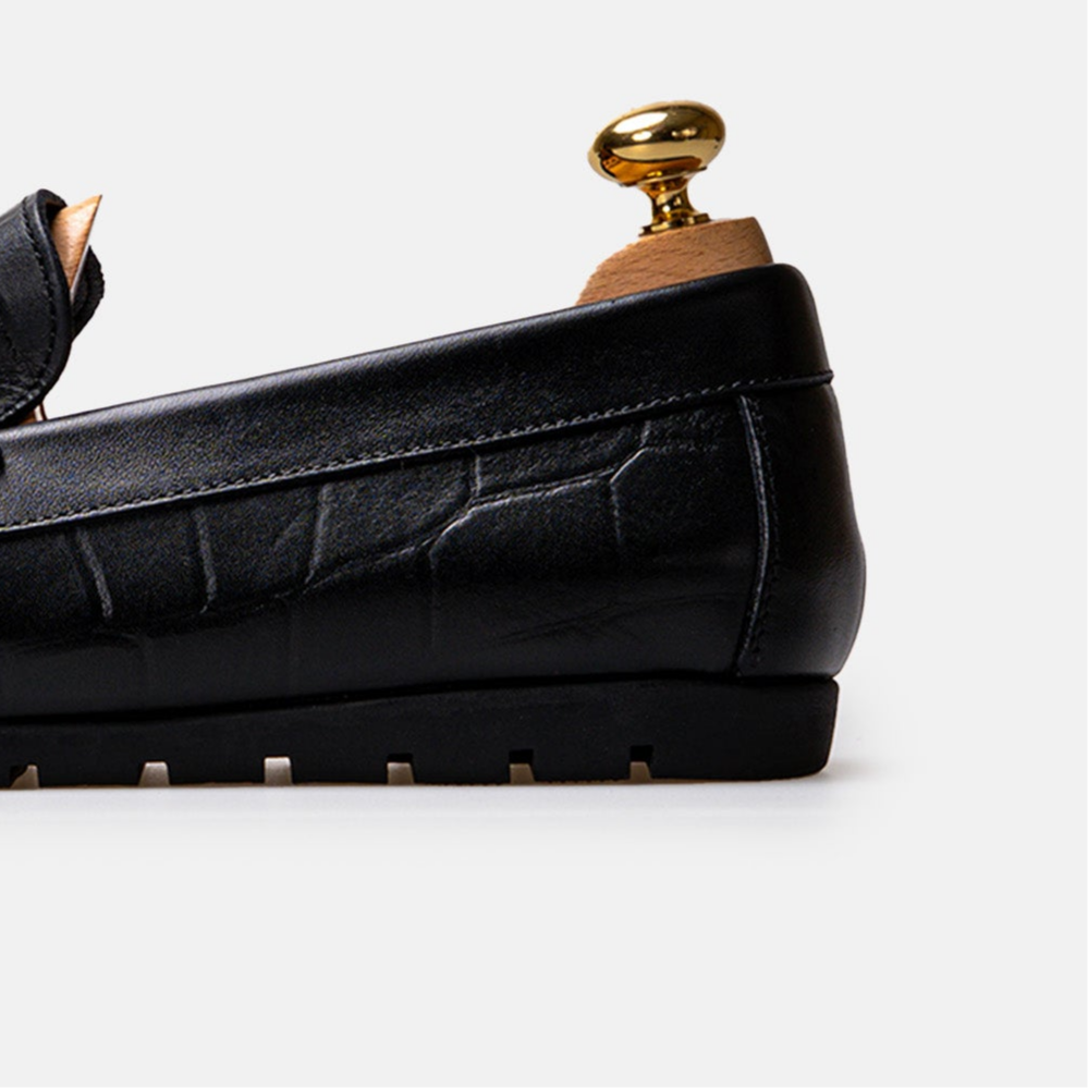 Volzak 048 Mocassin en cuir Noir