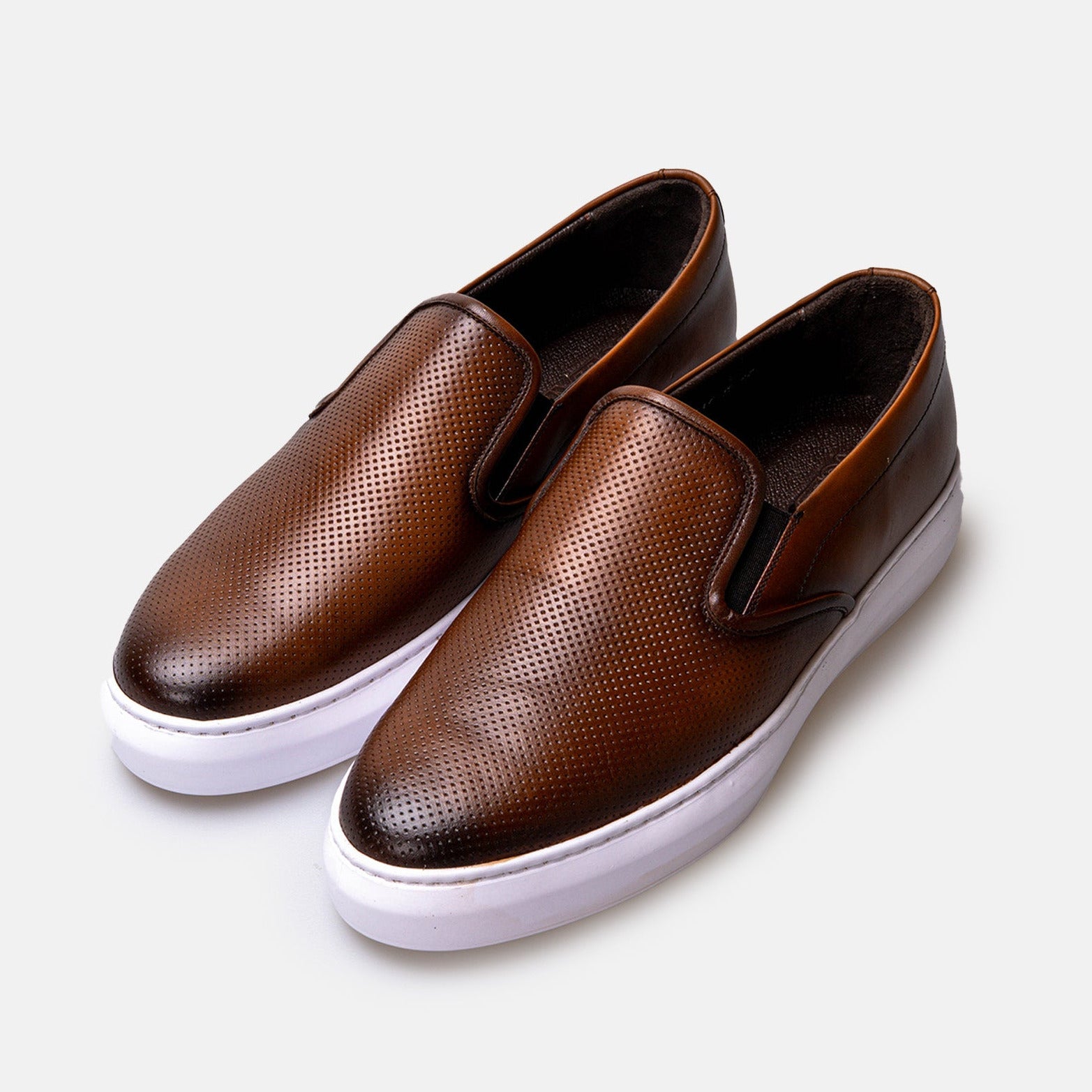 Volzak 5417 Vintage Brown Leather Sneakers