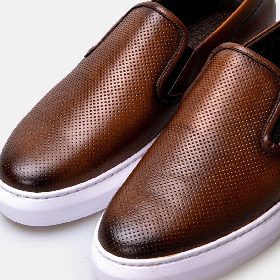 Volzak 5417 Vintage Brown Leather Sneakers