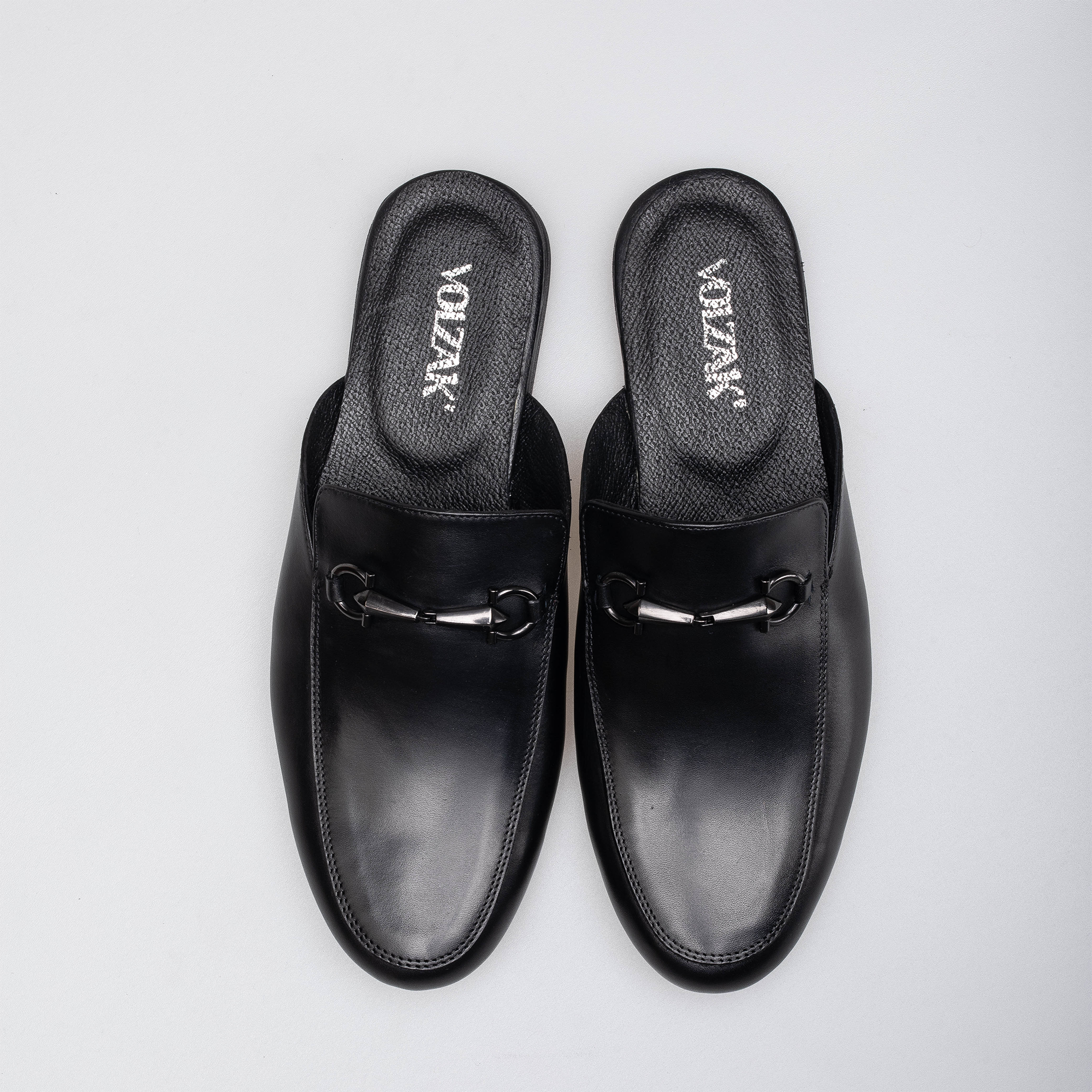 Volzak 5403 Black Leather Mule