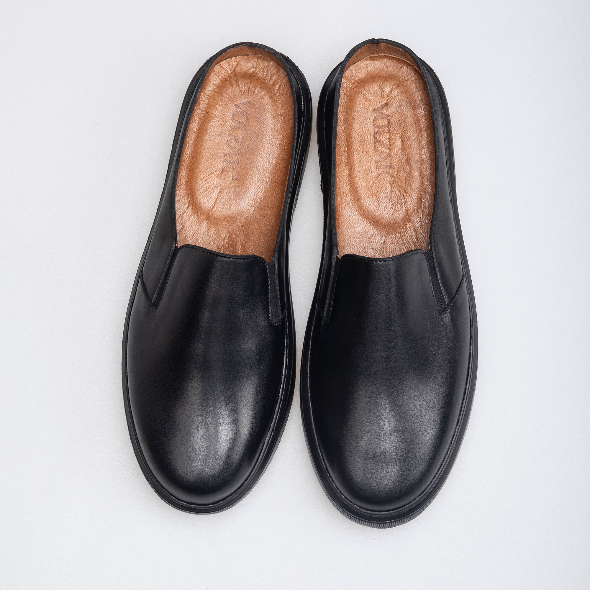 Volzak 5348 Mule en cuir Noir