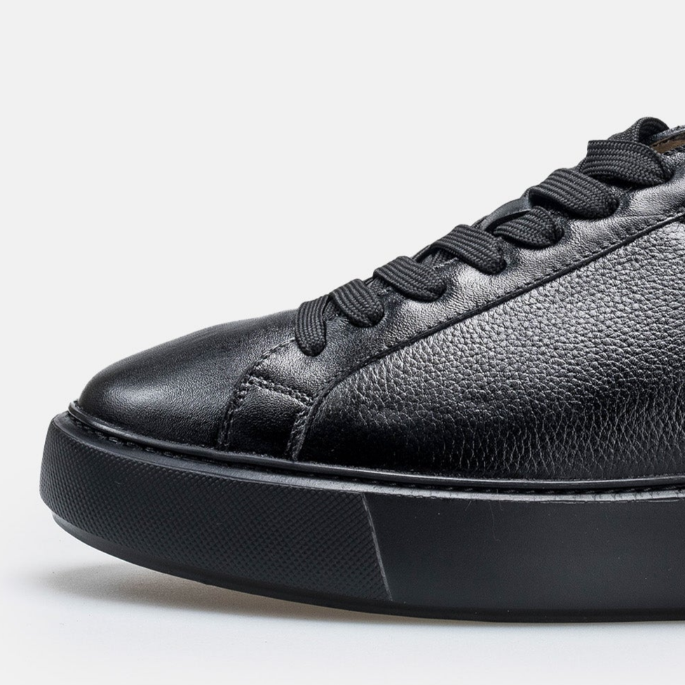 Volzak 1835 Basket en cuir Noir Grainé