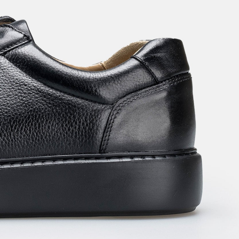Volzak 1835 Basket en cuir Noir Grainé
