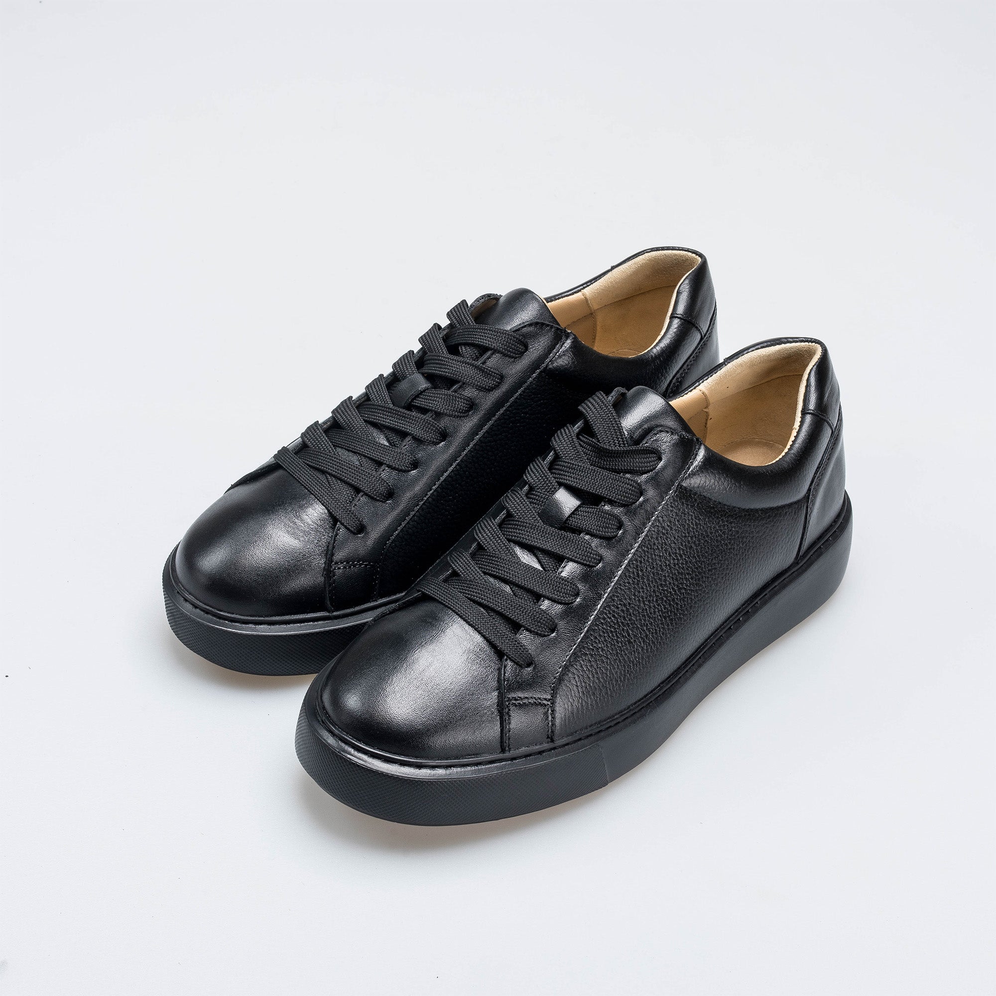 Volzak 1835 Basket en cuir Noir Grainé