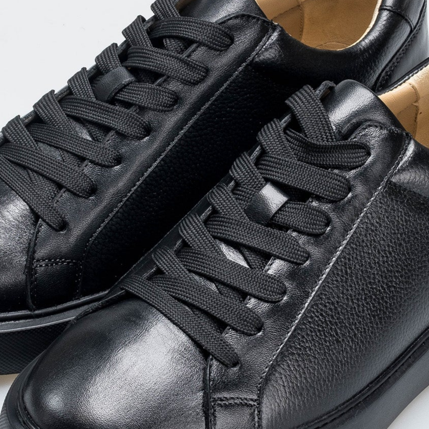 Volzak 1835 Basket en cuir Noir Grainé