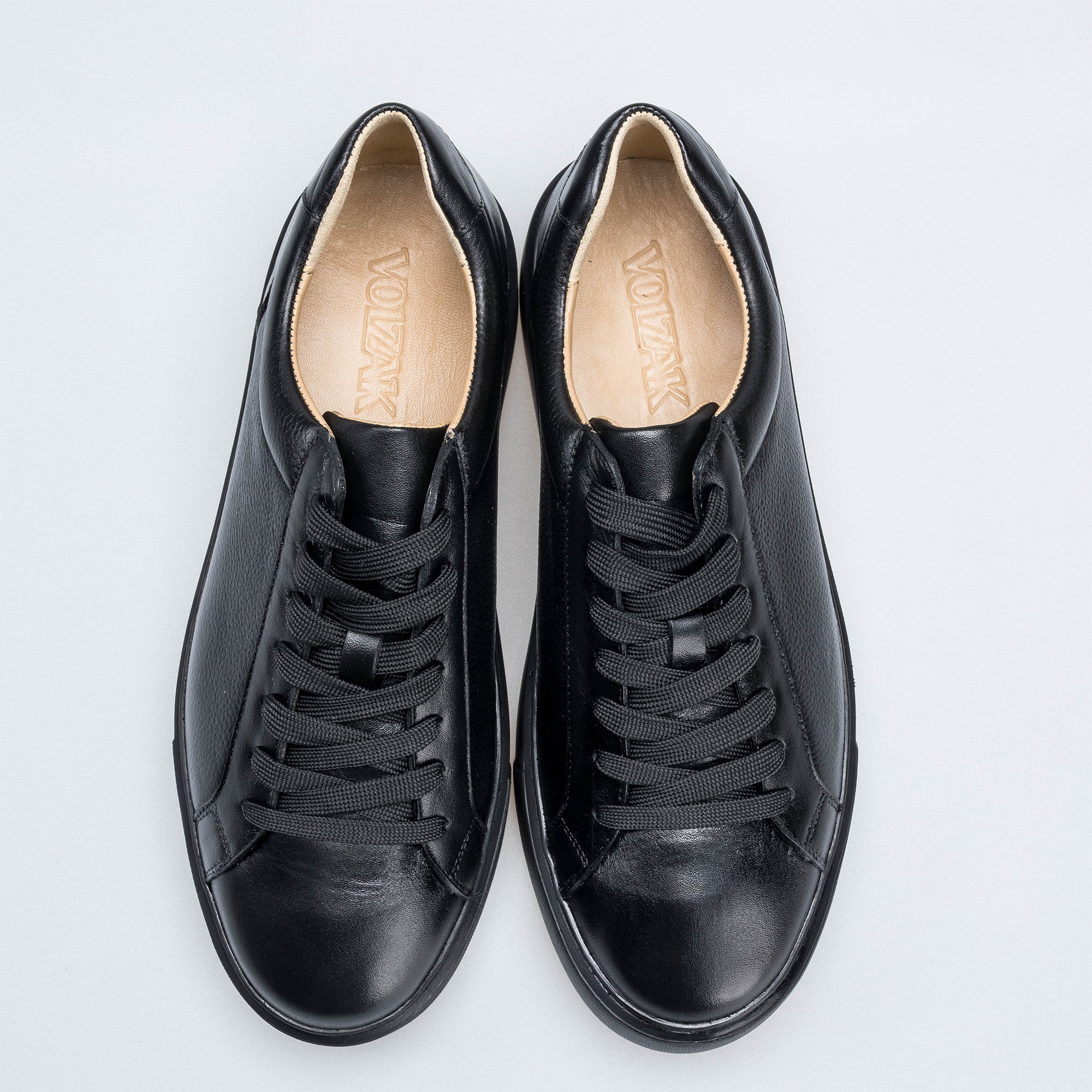Volzak 1835 Basket en cuir Noir Grainé