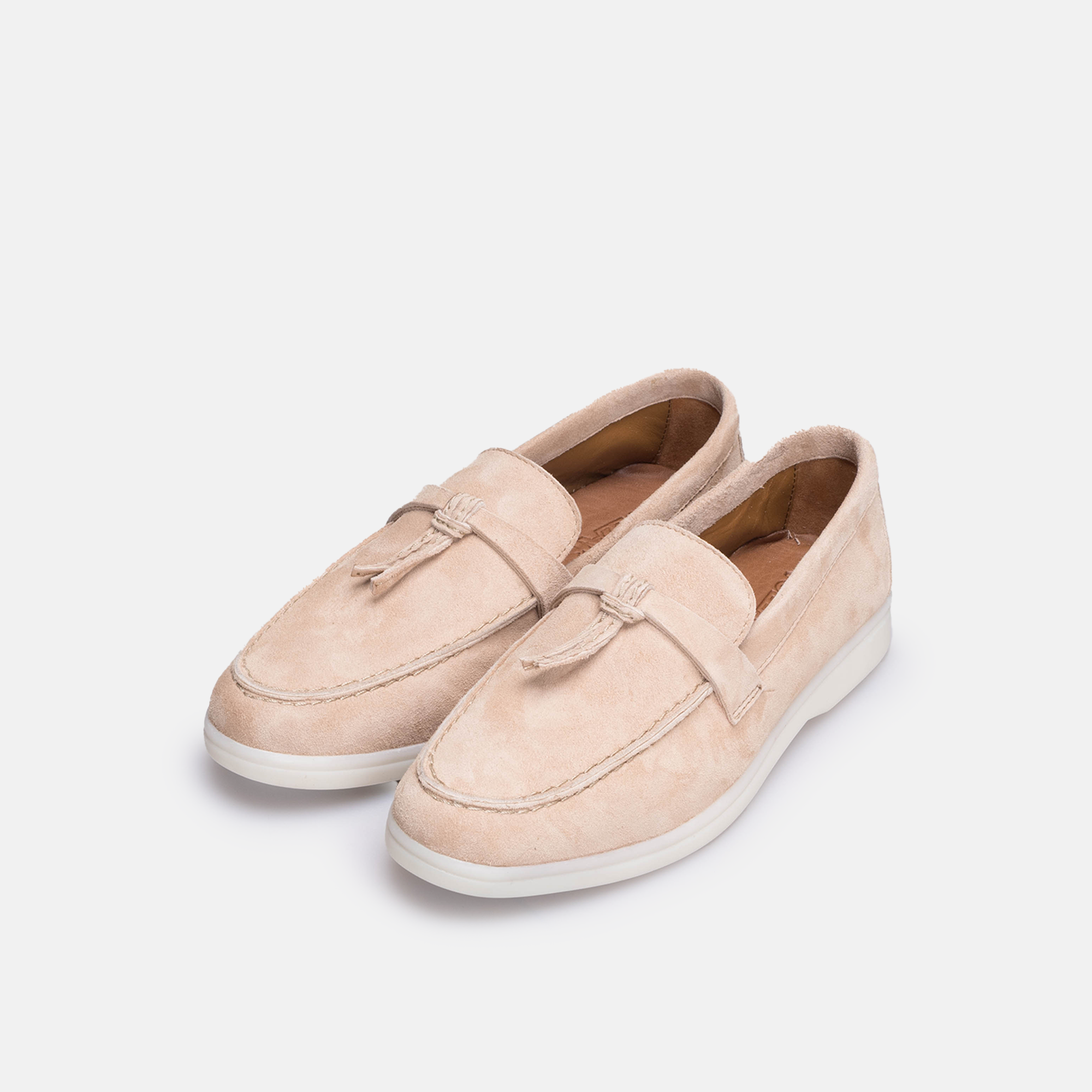 Volzak 1007 mocassin en daim Beige
