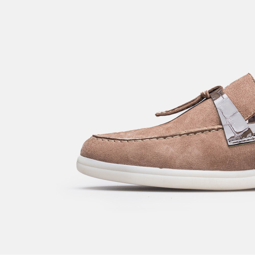 Volzak 1007s mocassin en daim Taupe