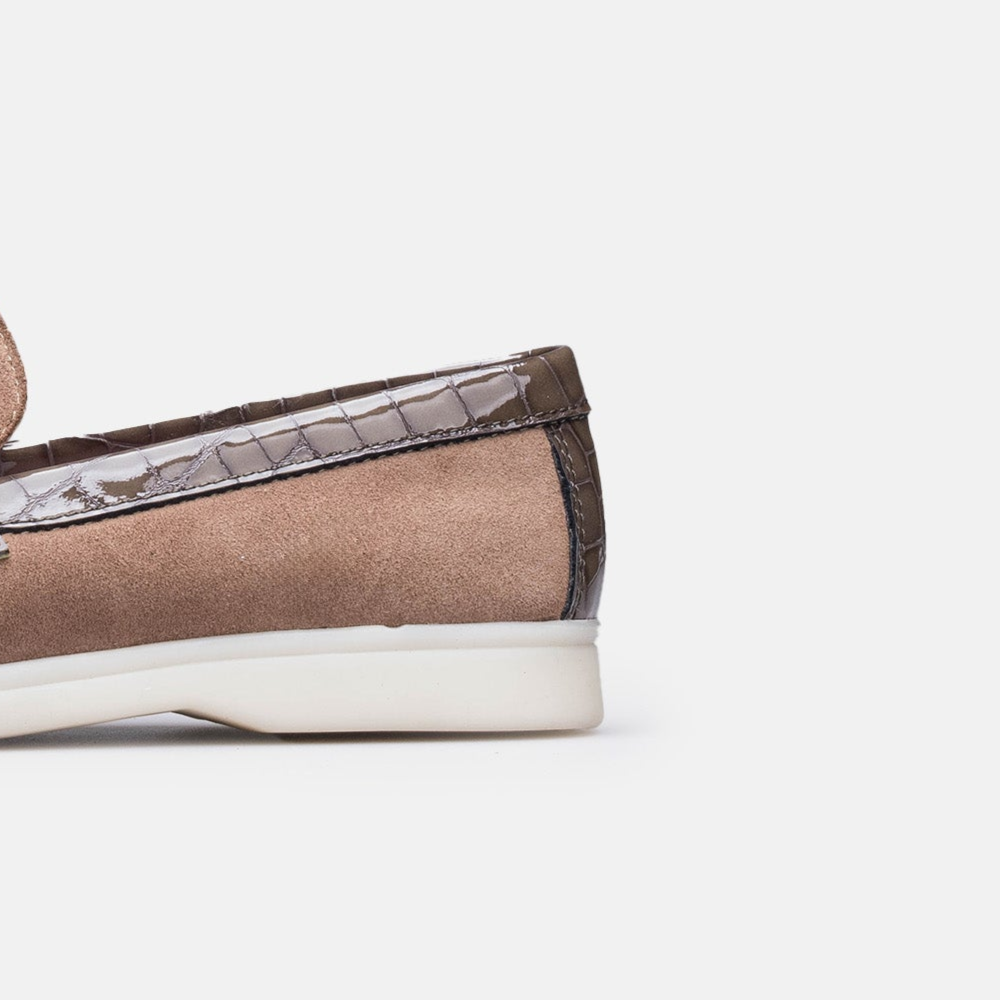 Volzak 1007s mocassin en daim Taupe