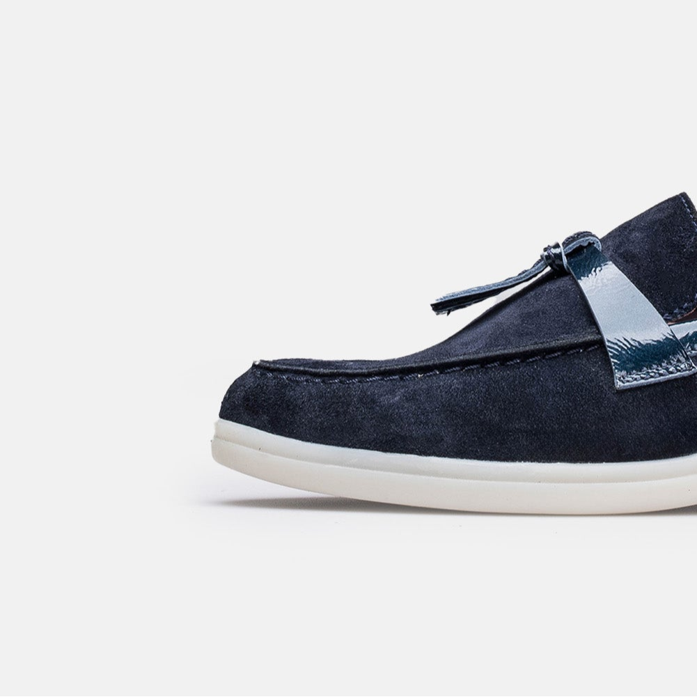Volzak 1007s mocassin en daim Bleu