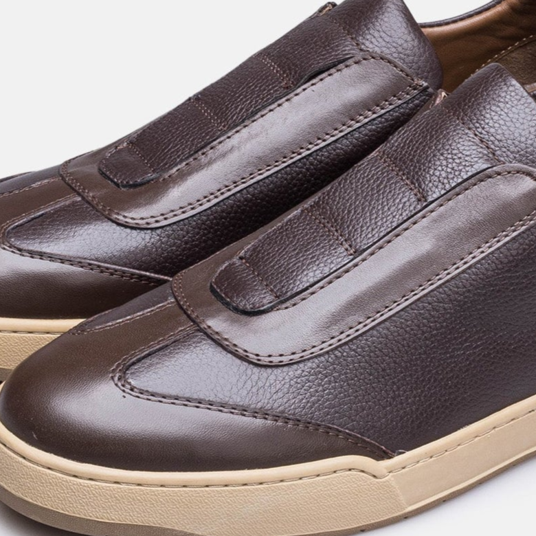 Volzak 200 Brown Leather Sneakers