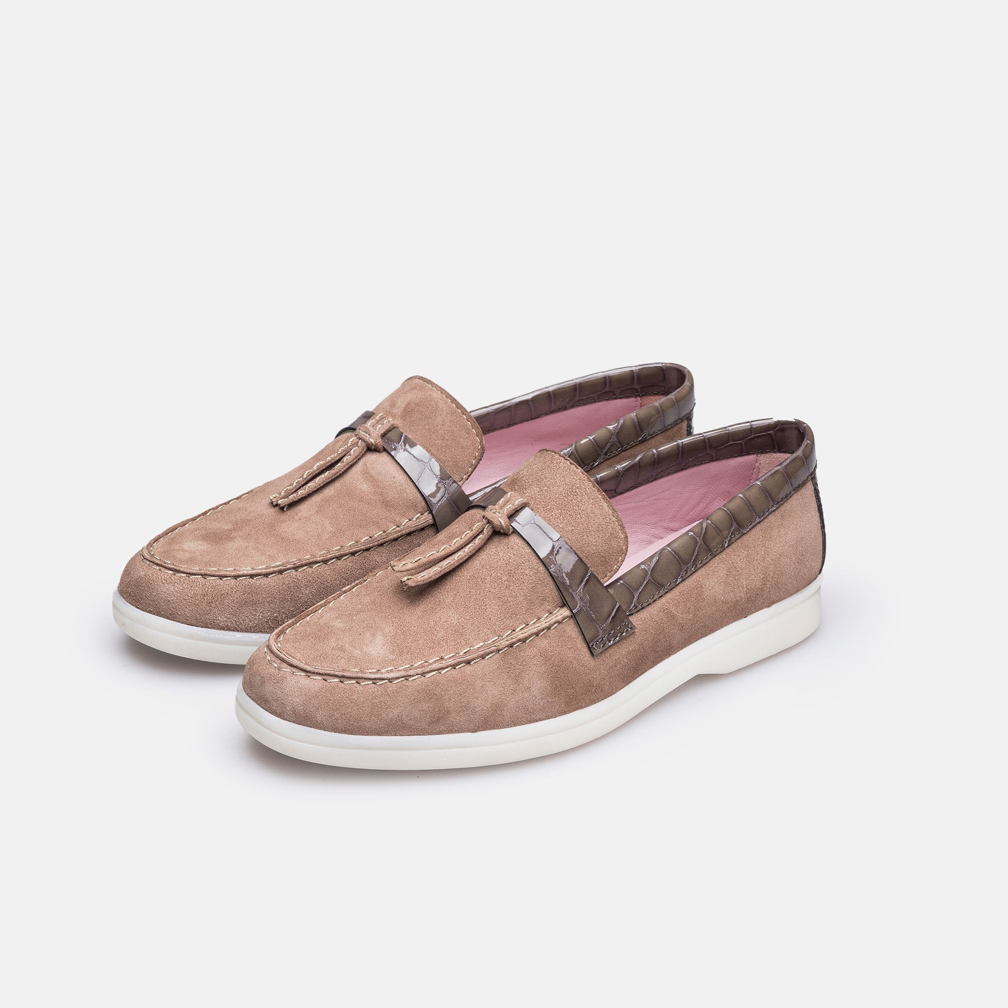 Volzak 1007s mocassin en daim Taupe