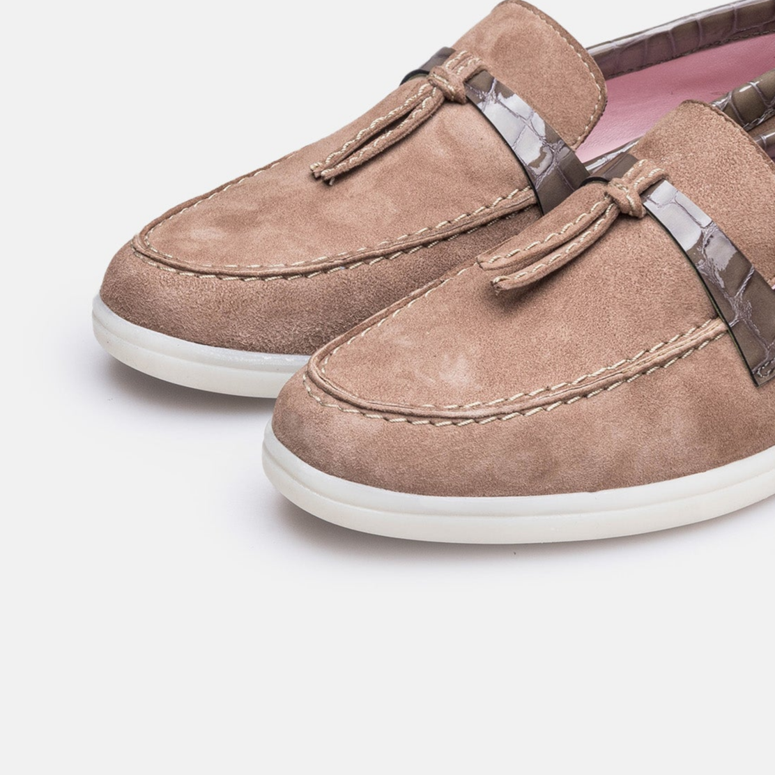 Volzak 1007s mocassin en daim Taupe