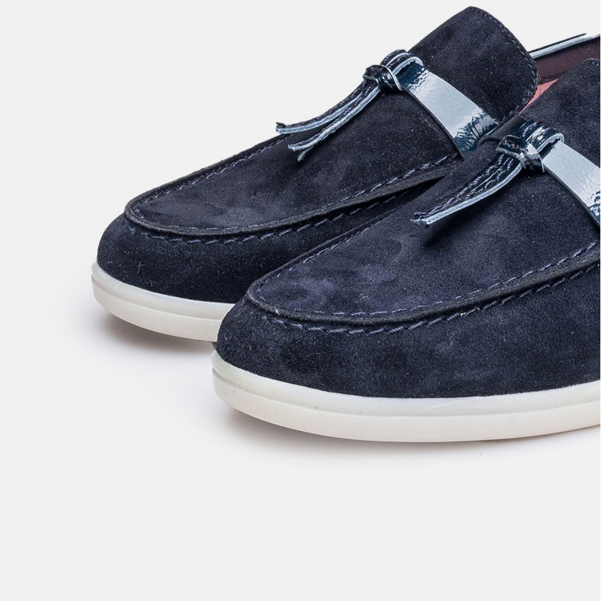 Volzak 1007s mocassin en daim Bleu