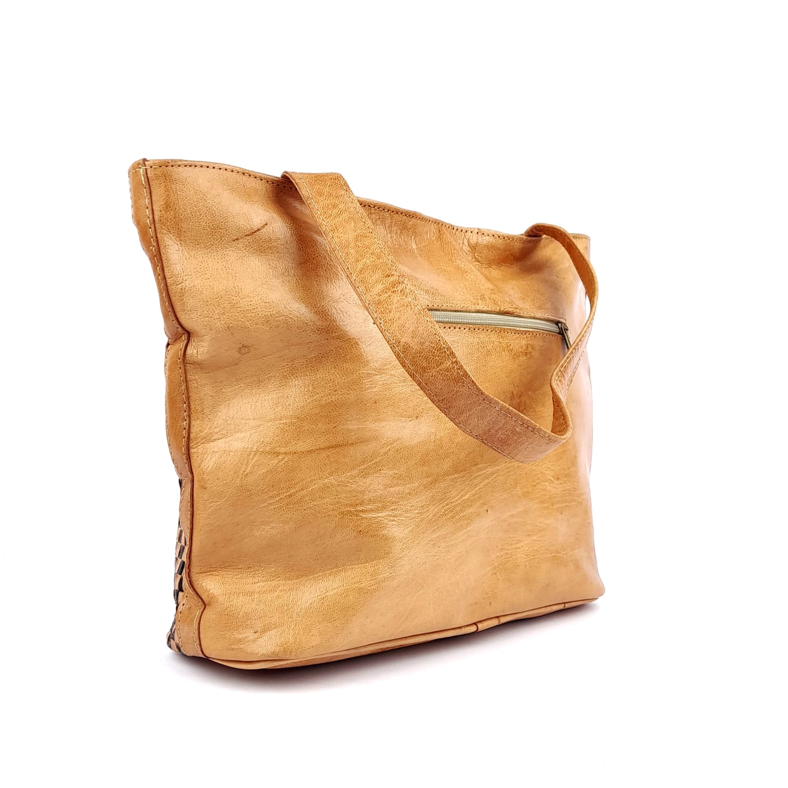 D34 Traditional Leather Handbag Sand
