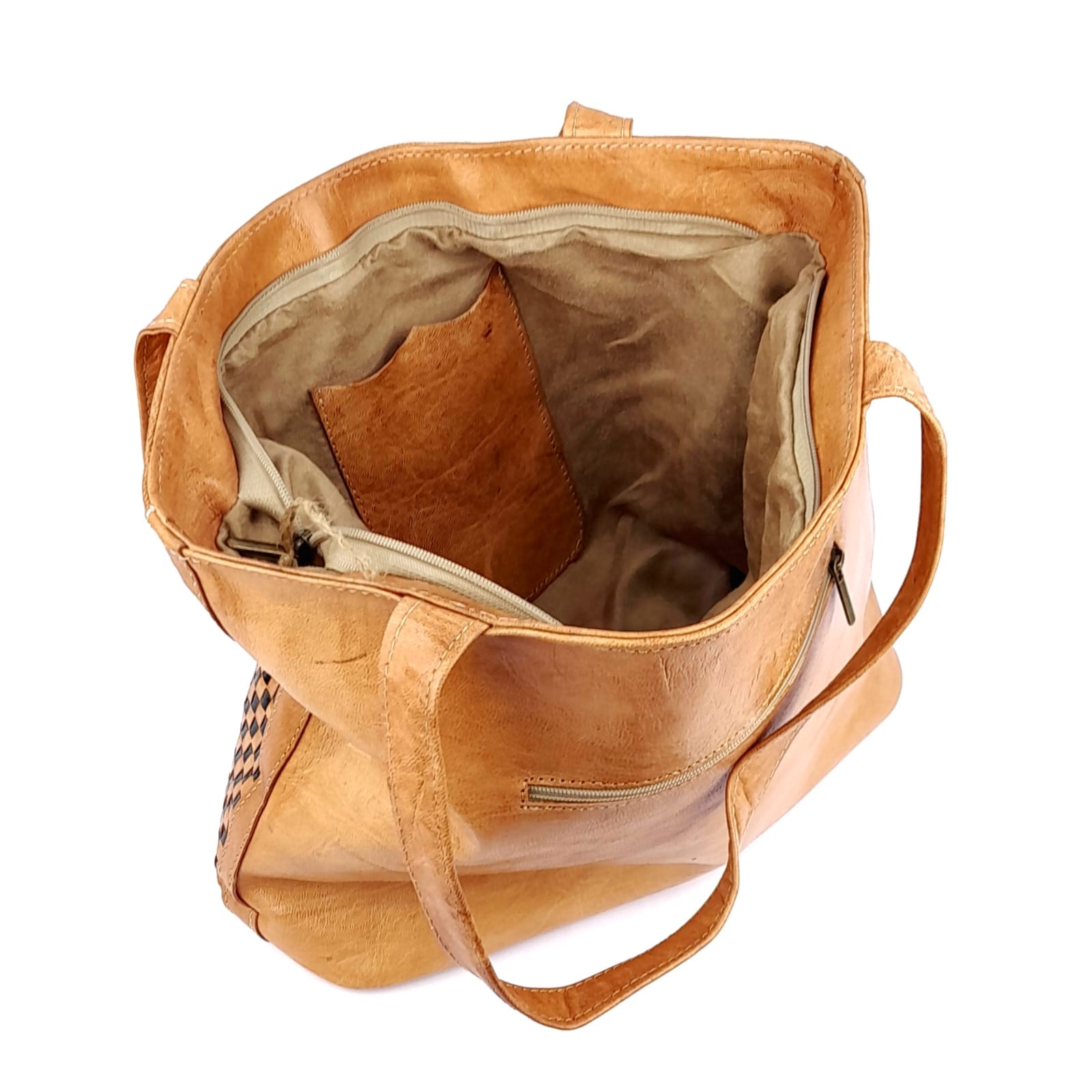 D34 Traditional Leather Handbag Sand