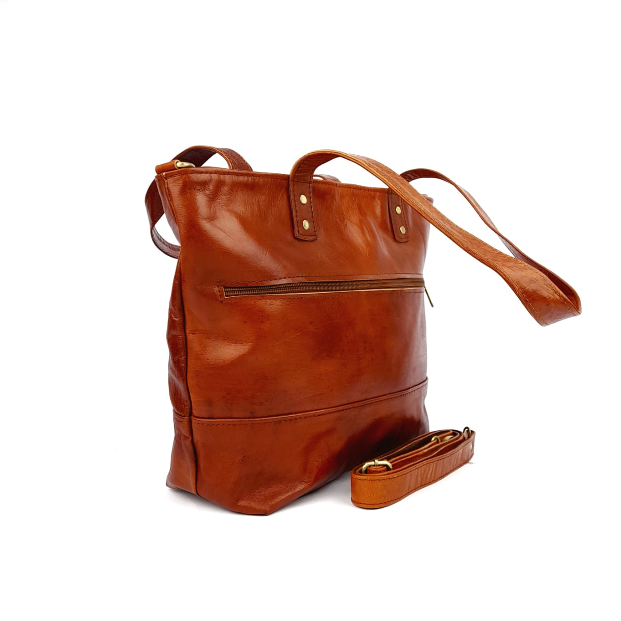 F78 Camel Moroccan Leather Handbag