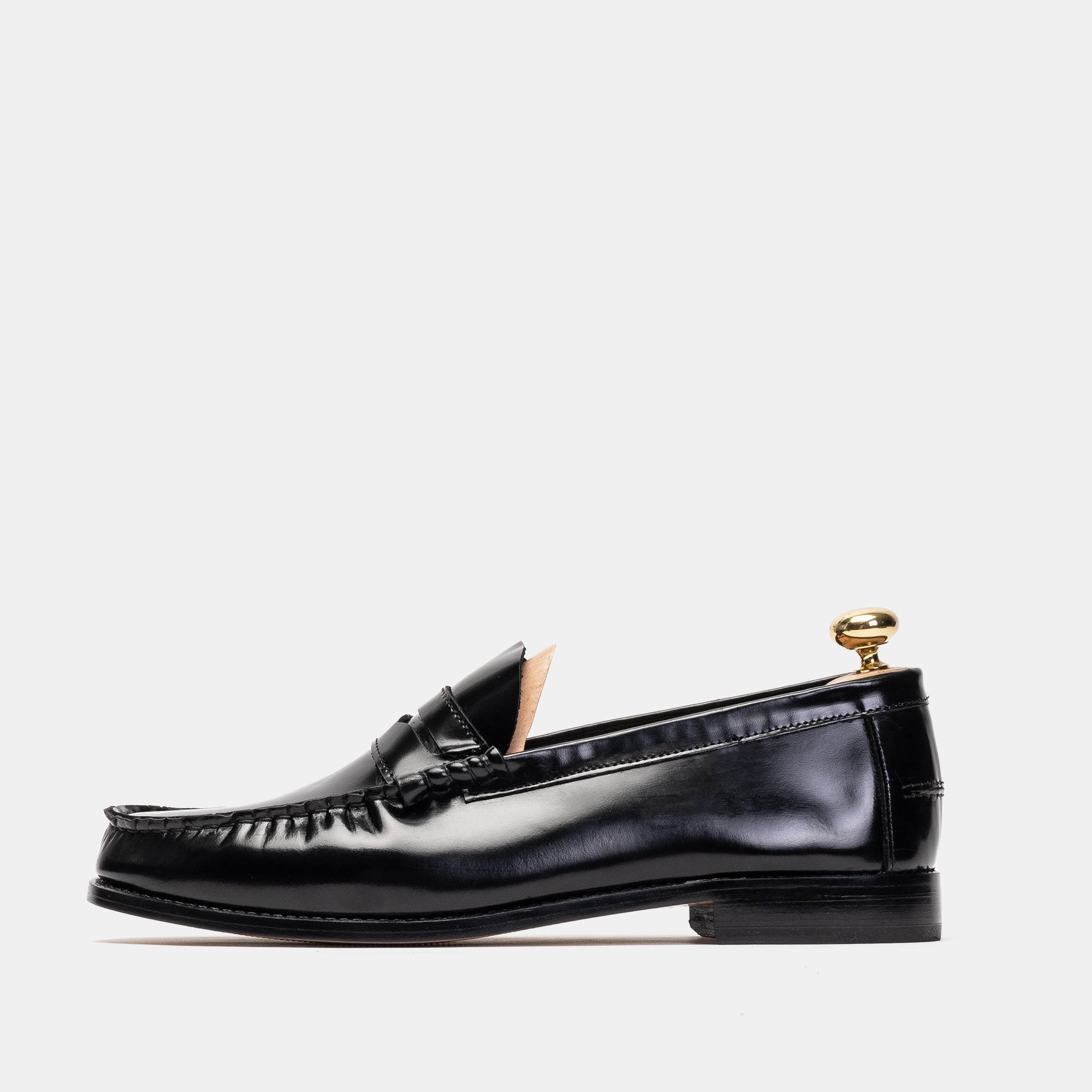 Volzak 315 Mocassin penny en cuir démasquable noir