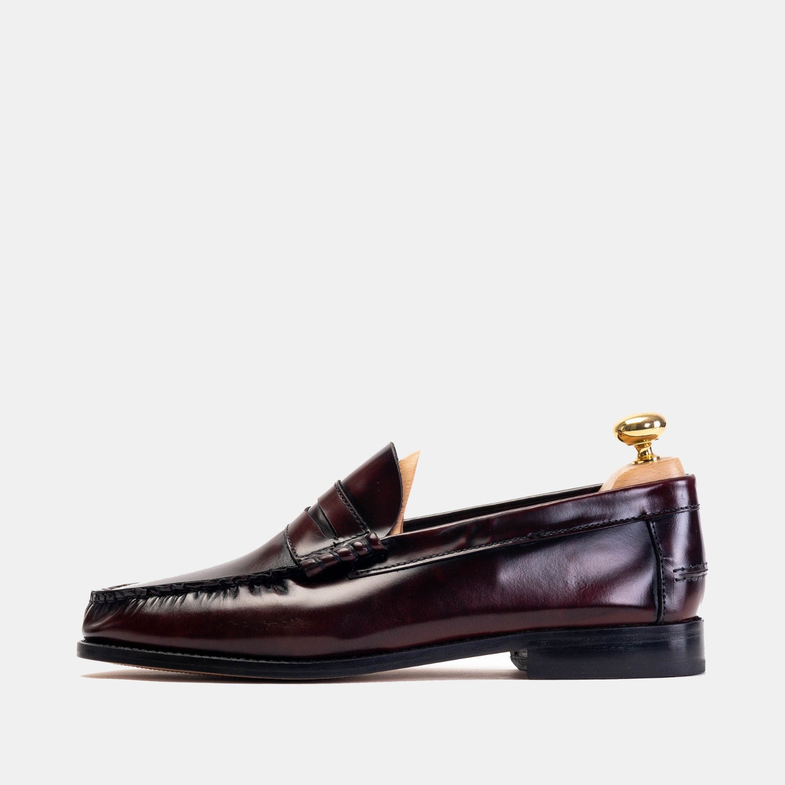 Volzak 315 Mocassin penny en cuir démasquable Bordeaux