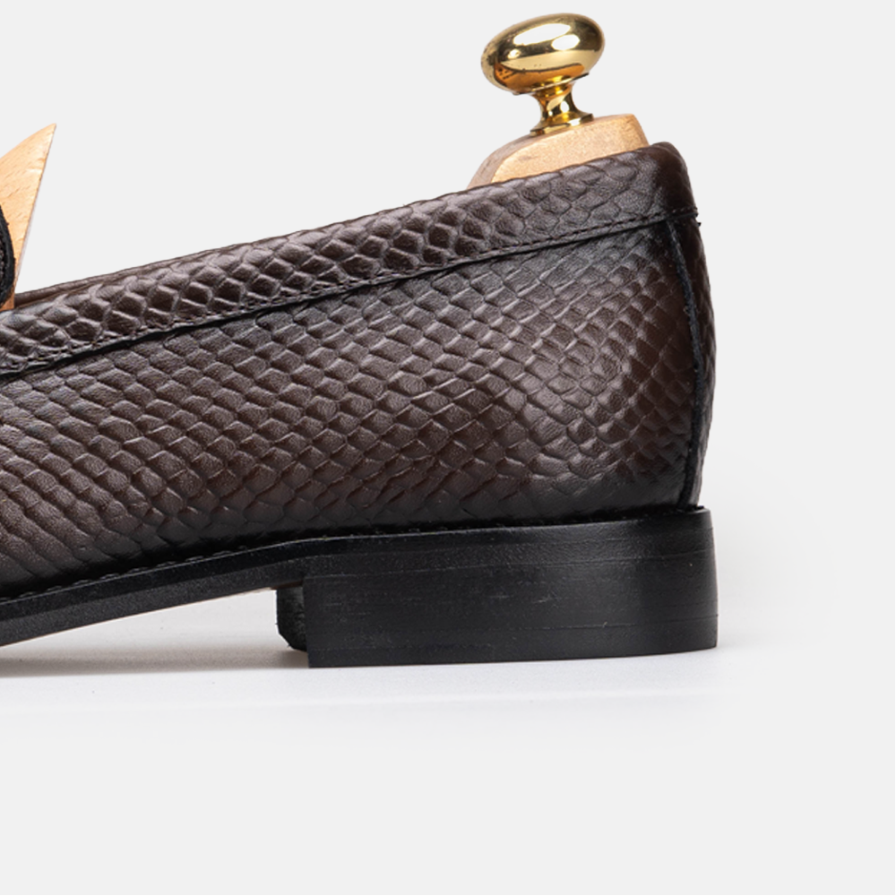 Volzak 5533 chaussure en cuir Marron Croco