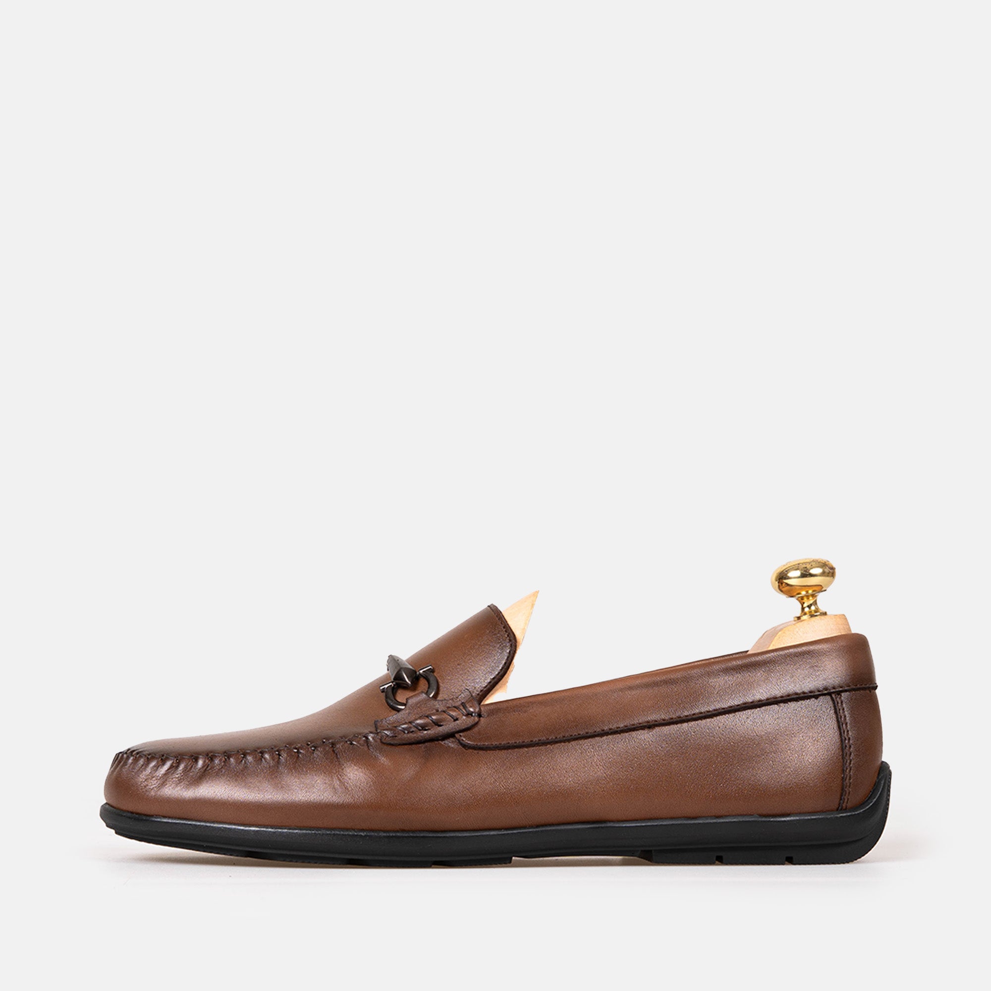 Volzak 5419 Mocassin en cuir Marron Vintage