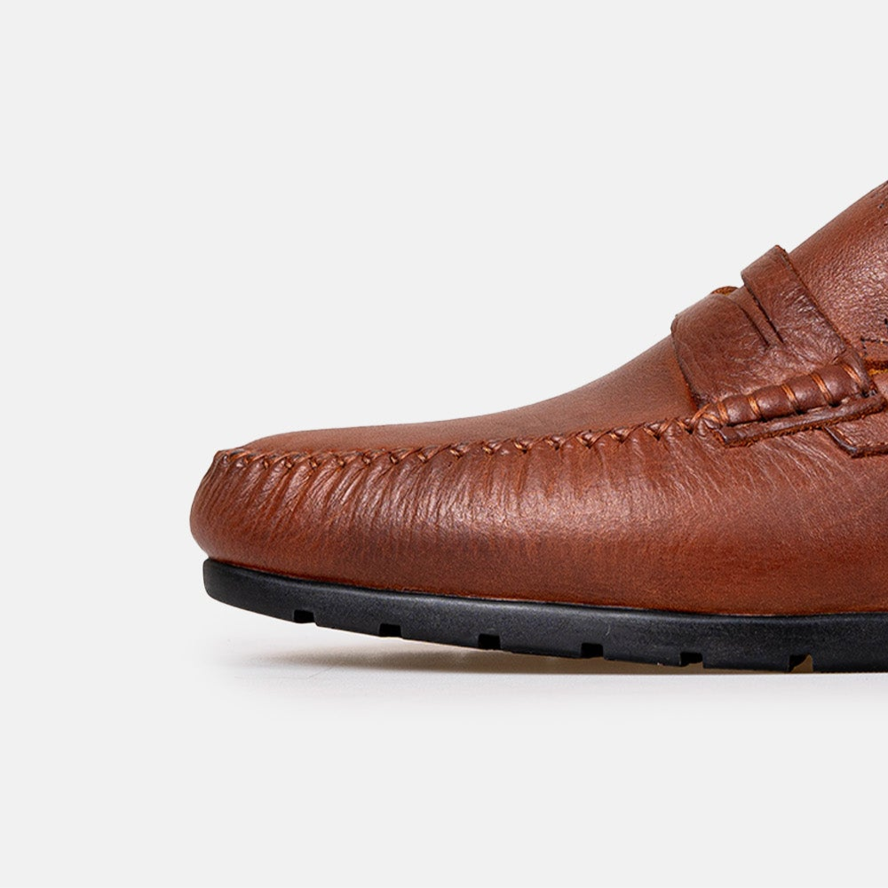 Volzak 0100 Mocassin en cuir Camel