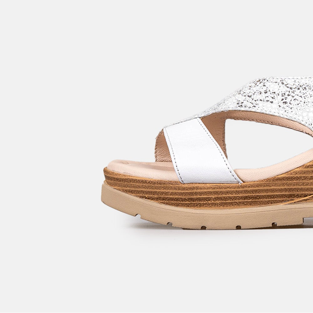 Volzak 5014 Sandale en cuir  Blanc