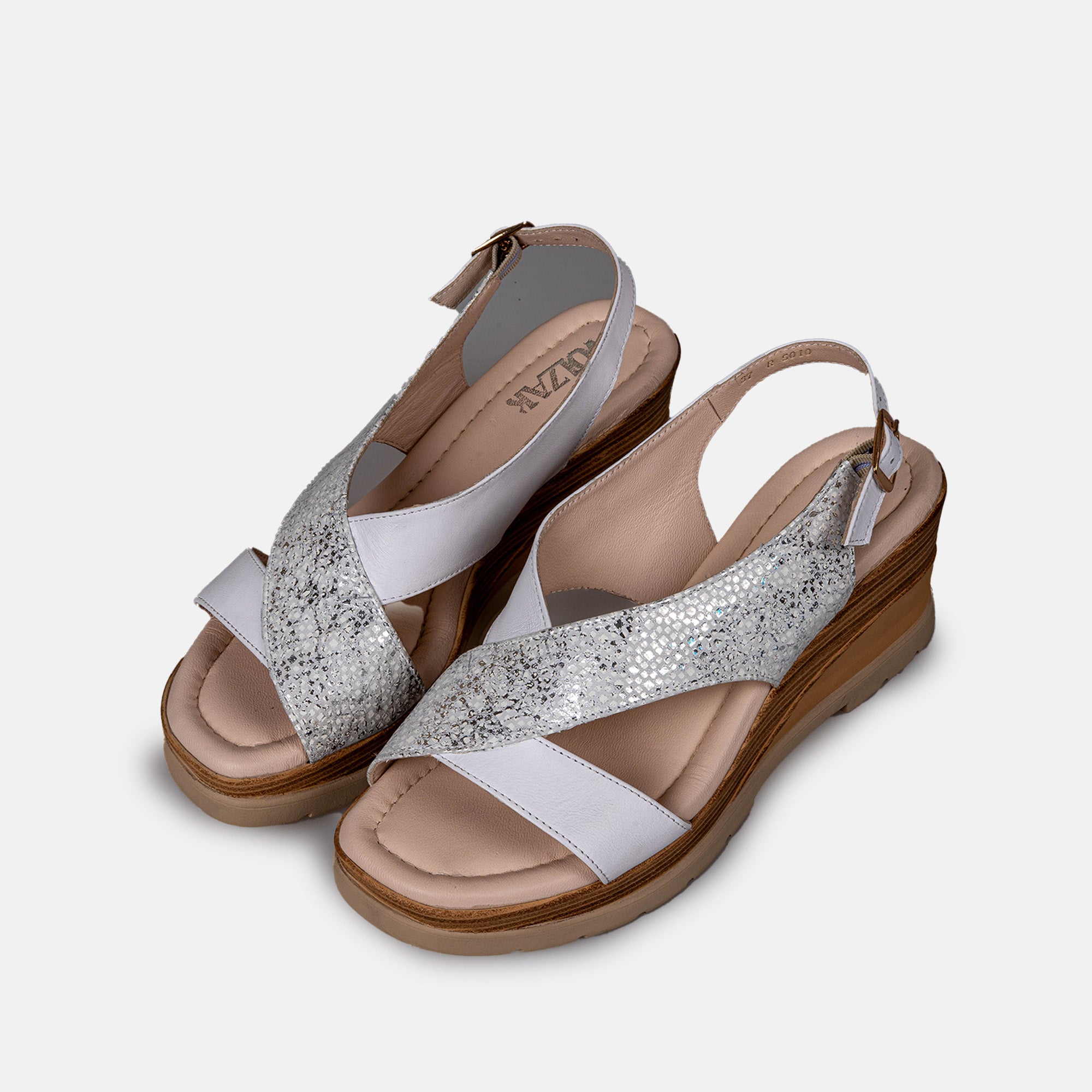 Volzak 5014 Sandale en cuir  Blanc