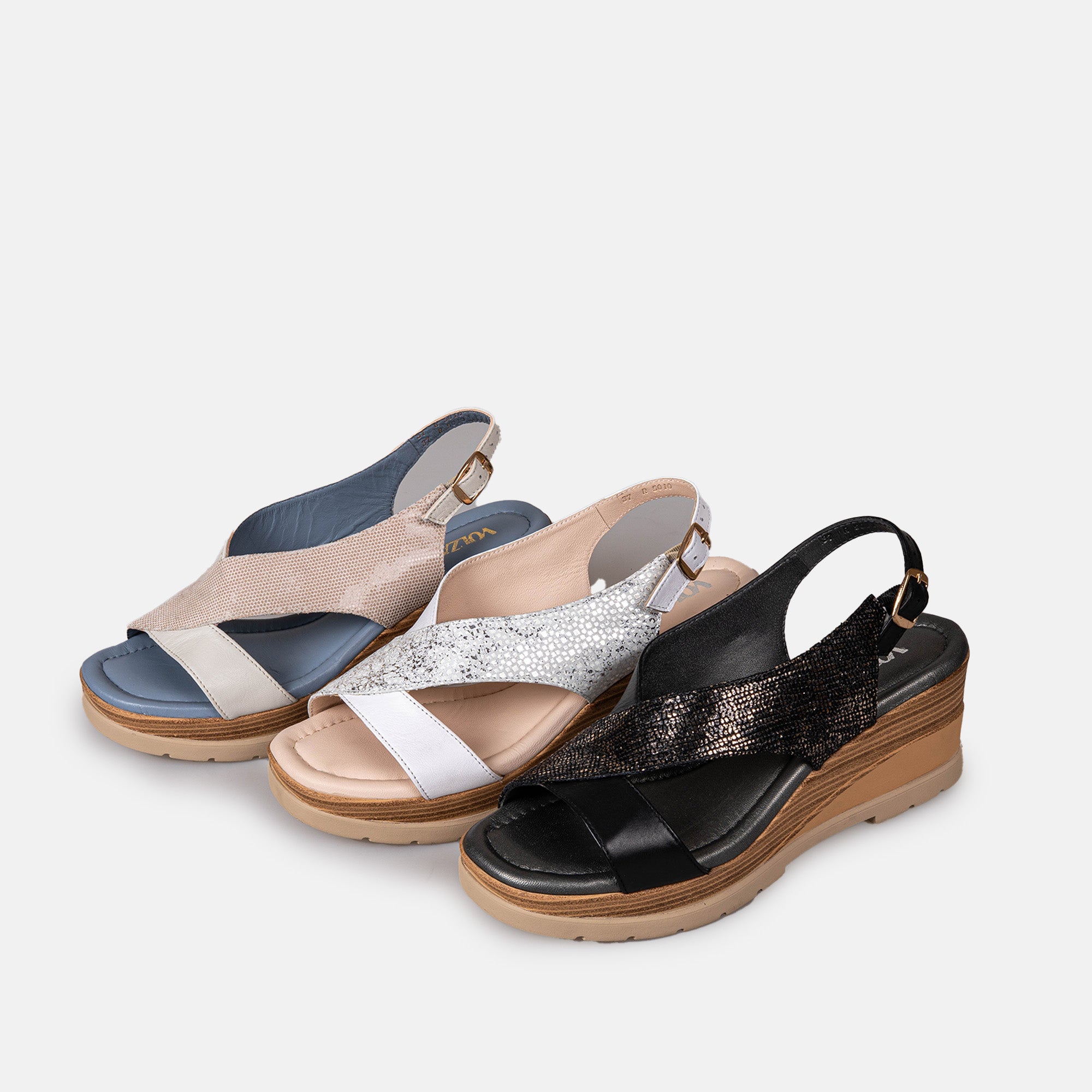 Volzak 5014 Sandale en cuir  Beige