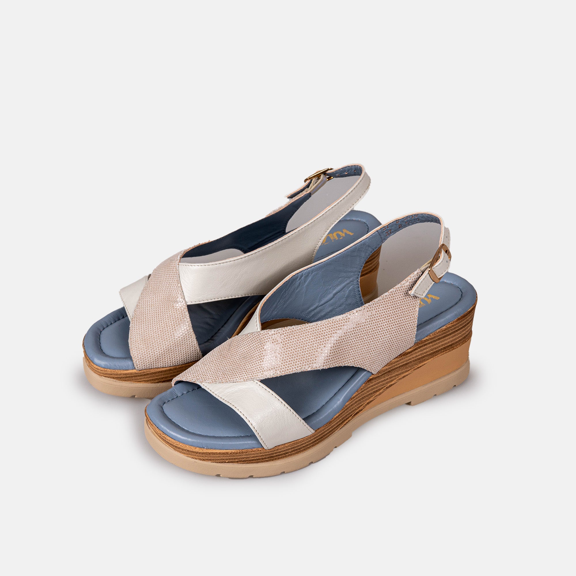 Volzak 5014 Sandale en cuir  Beige