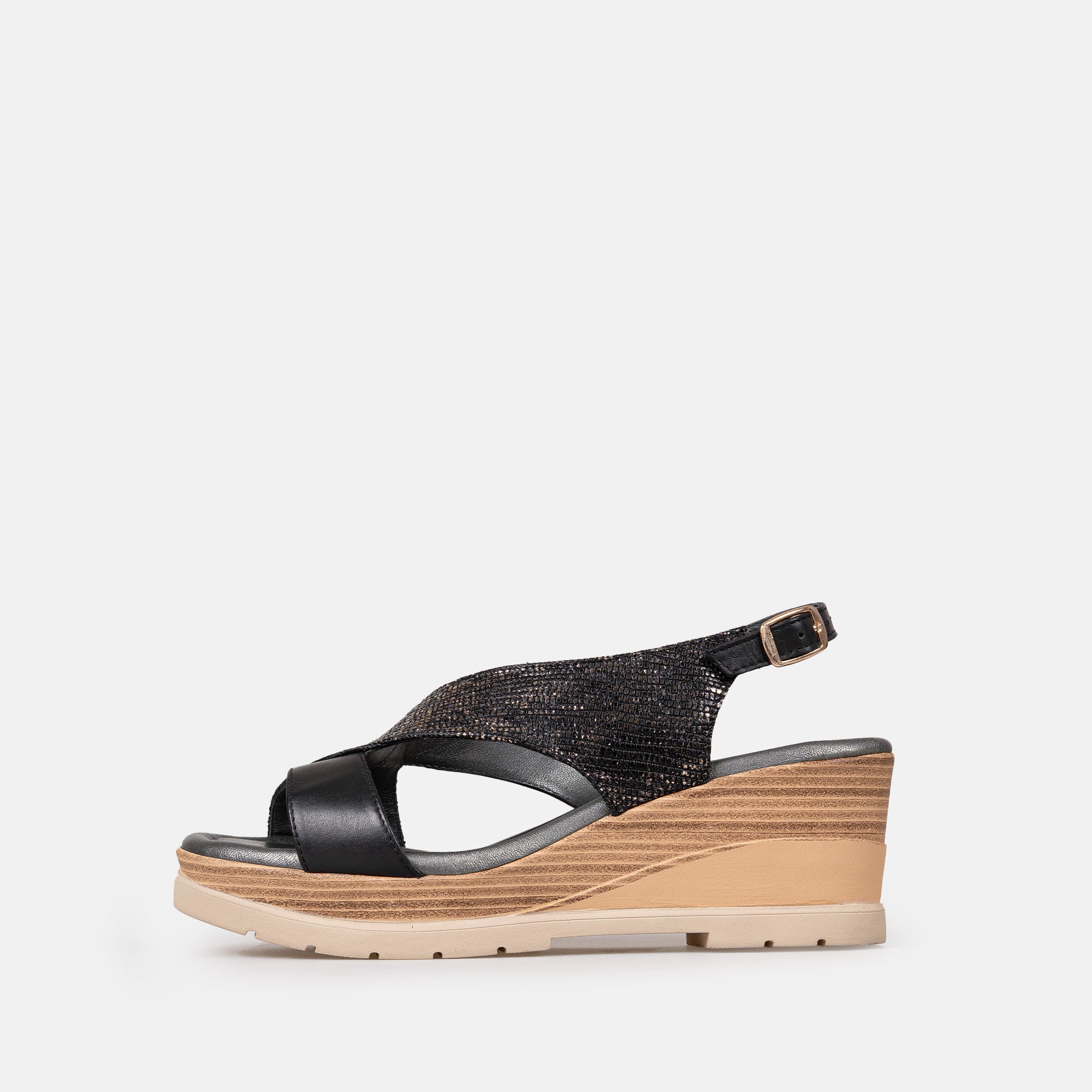 Volzak 5014 Sandale en cuir  Noir