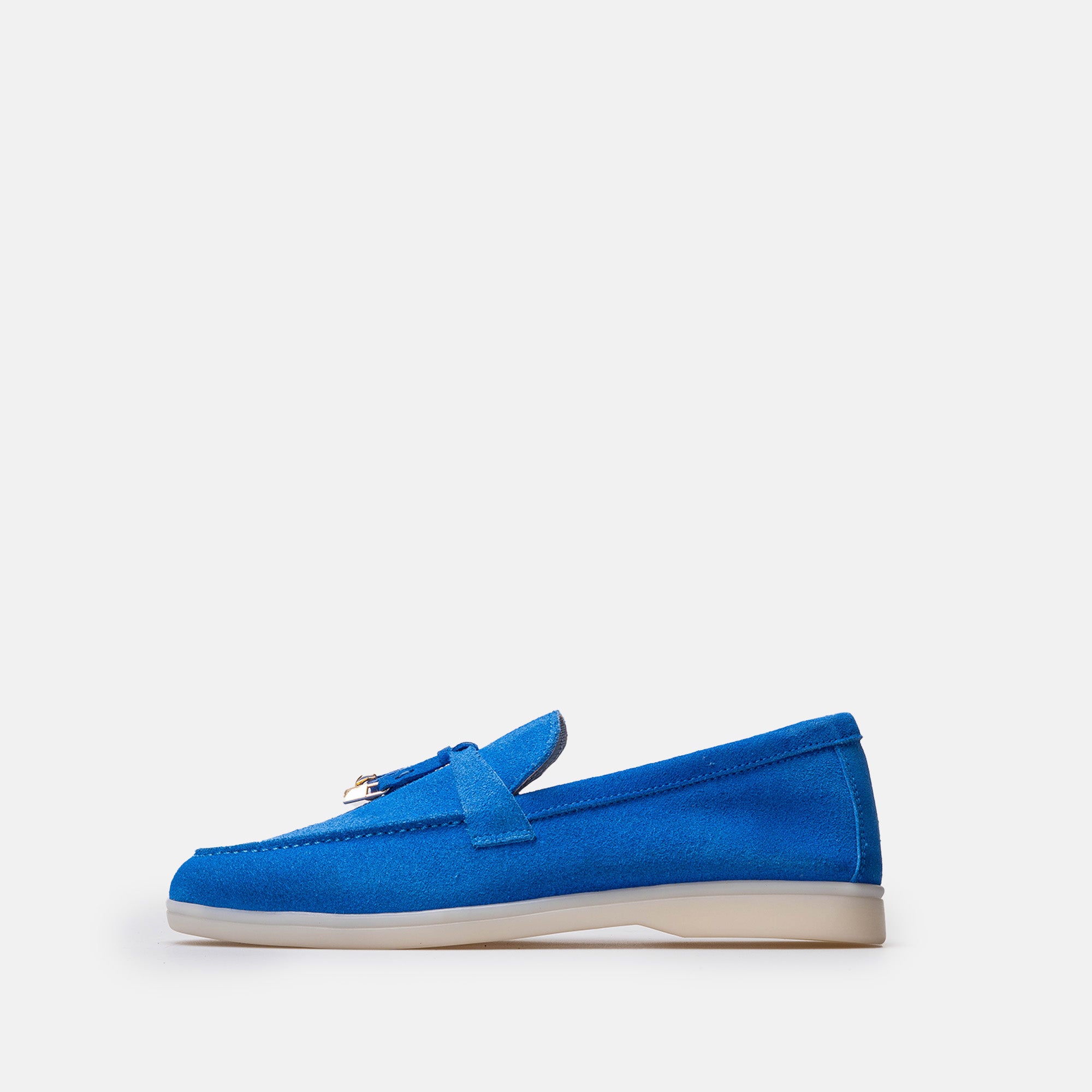 Volzak 32 mocassin en daim Bleu Roi