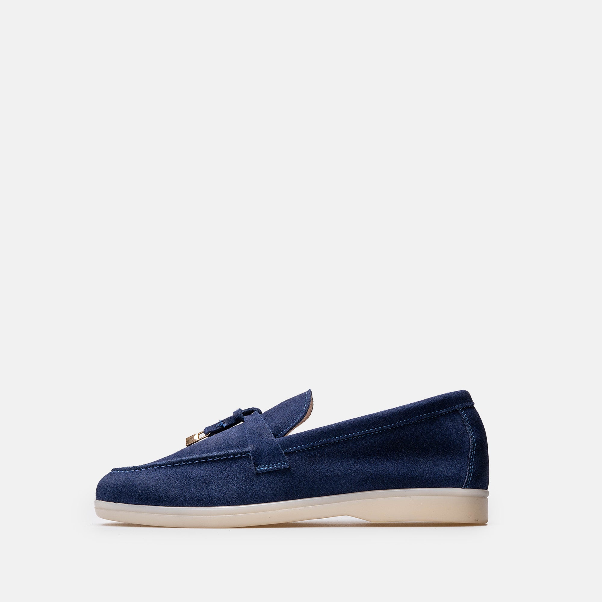 Volzak 32 mocassin en daim Bleu Marine