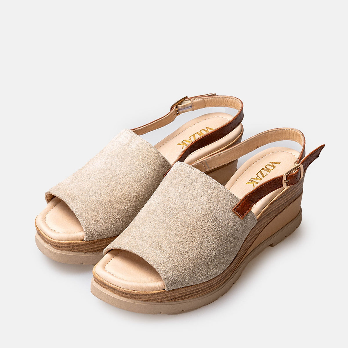 Volzak 5010 Sandale en daim Beige