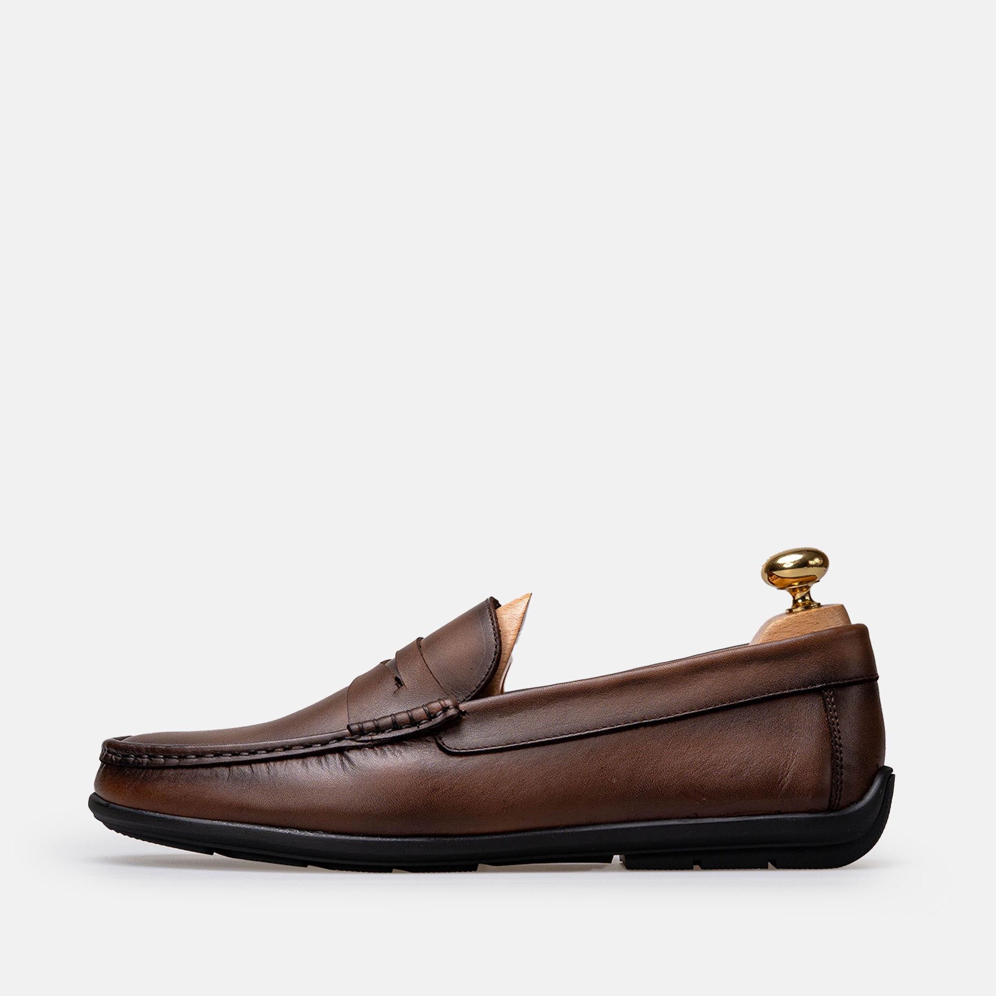 Volzak 5420 Mocassin en cuir Marron Vintage