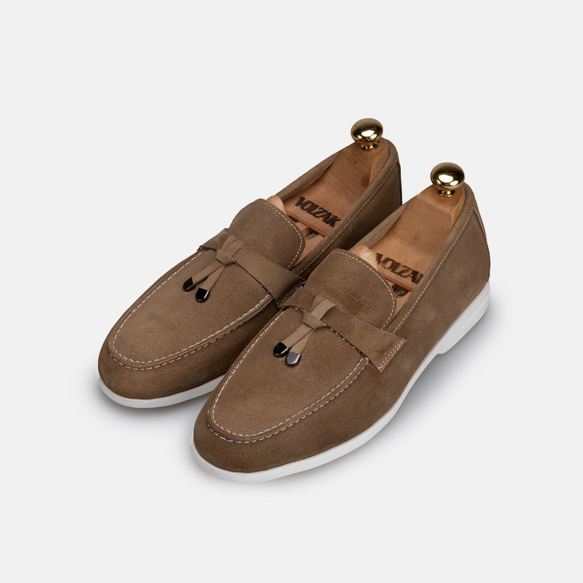 Volzak 3062 Mocassin en daim Beige