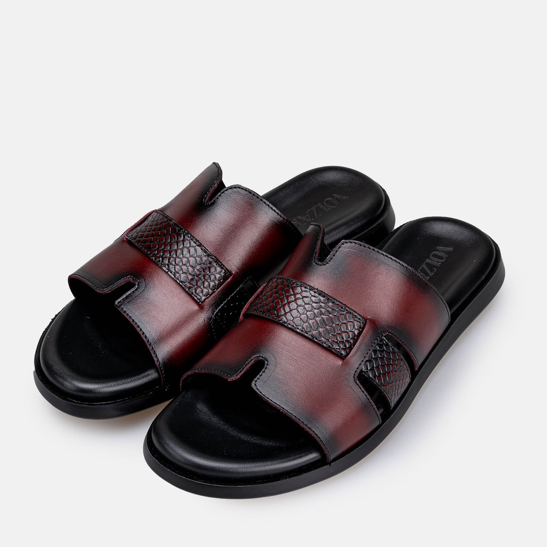 Volzak 5427 Sandale en cuir Bordeaux