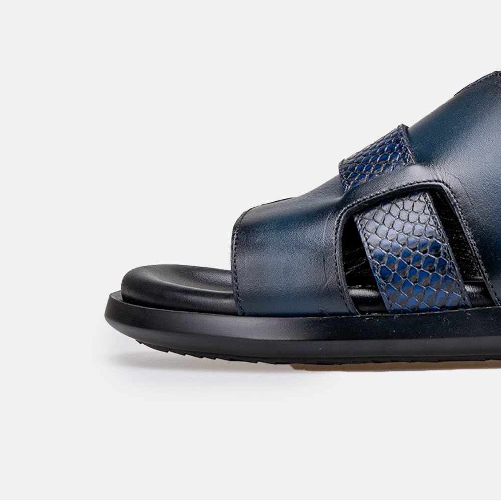 Volzak 5427 Sandale en cuir bleu