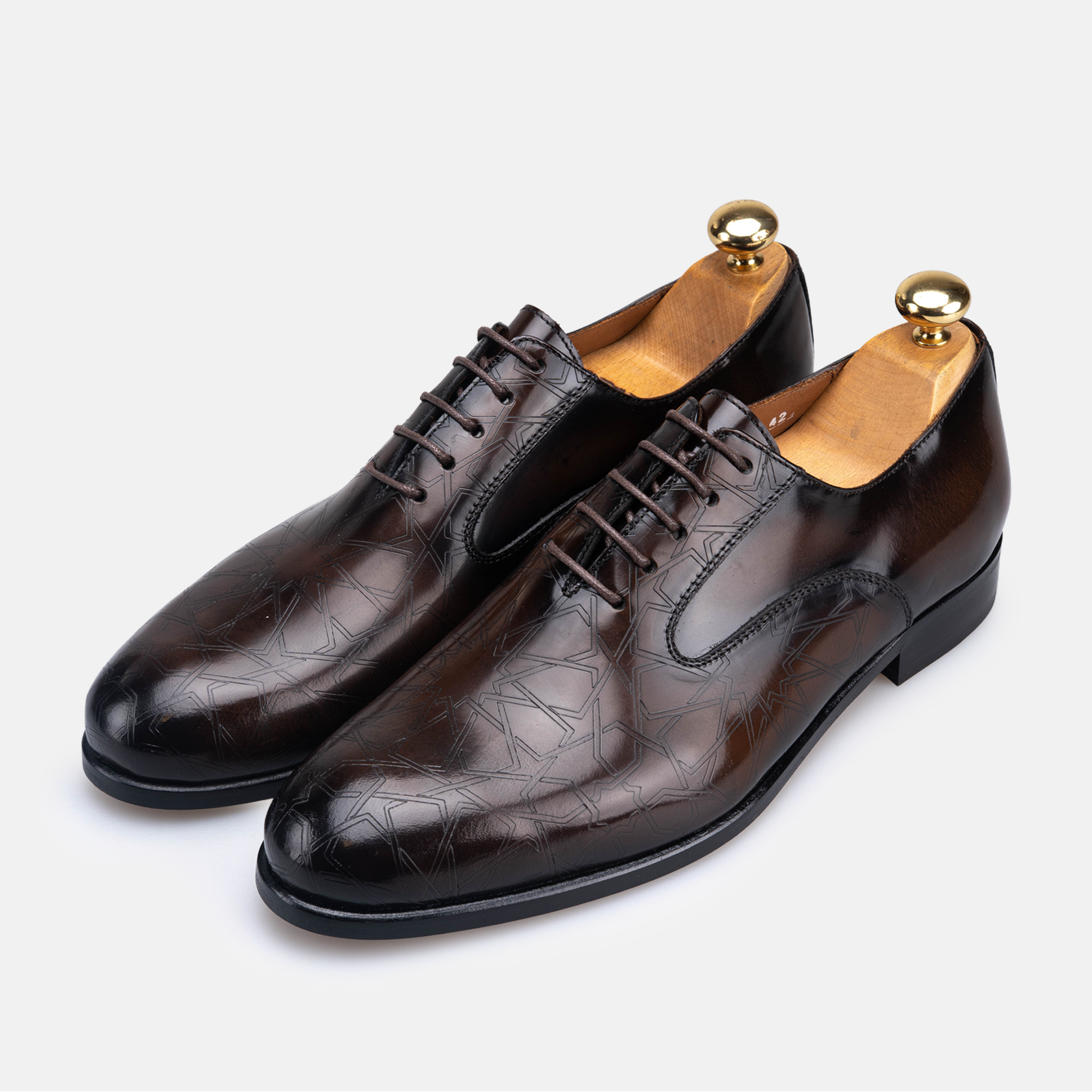 Volzak Zellige chaussure en cuir Marron Démasquable