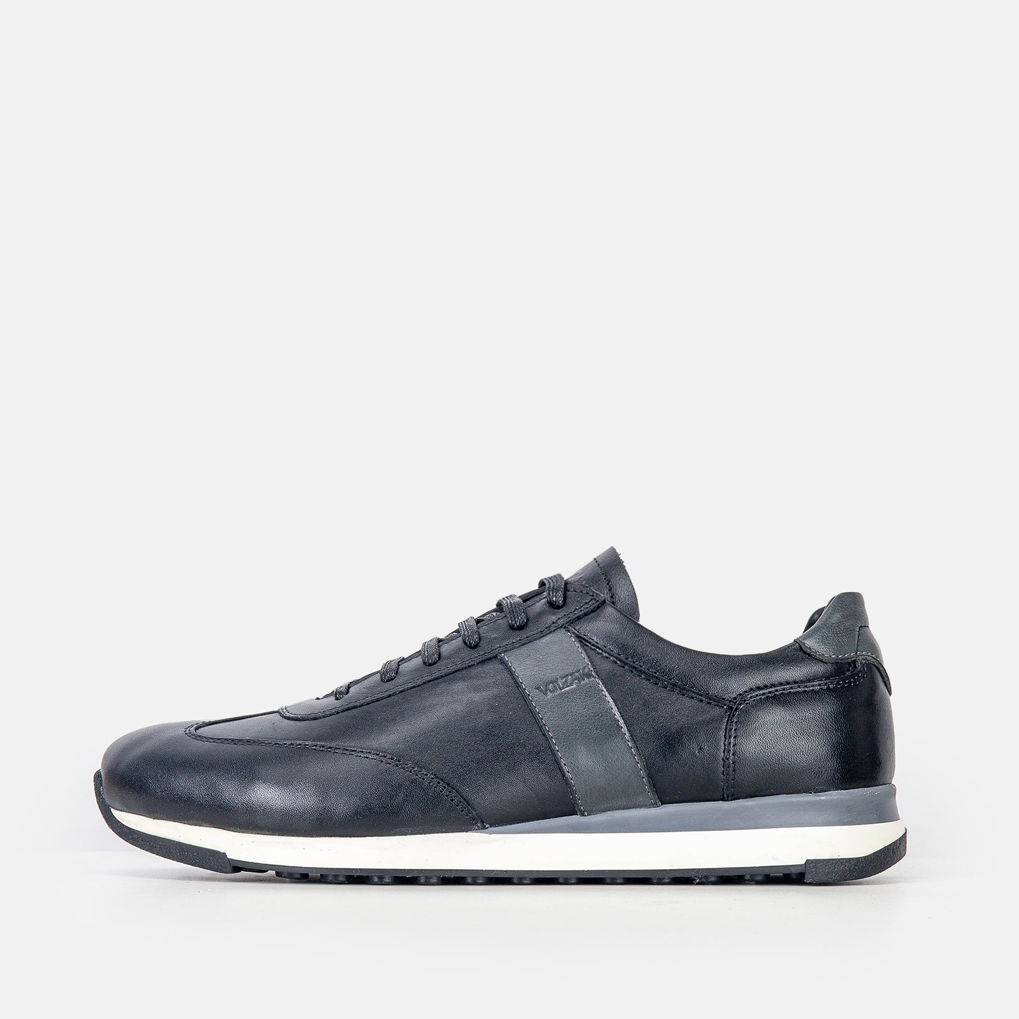 Volzak 6048 Basket en cuir Noir Gris