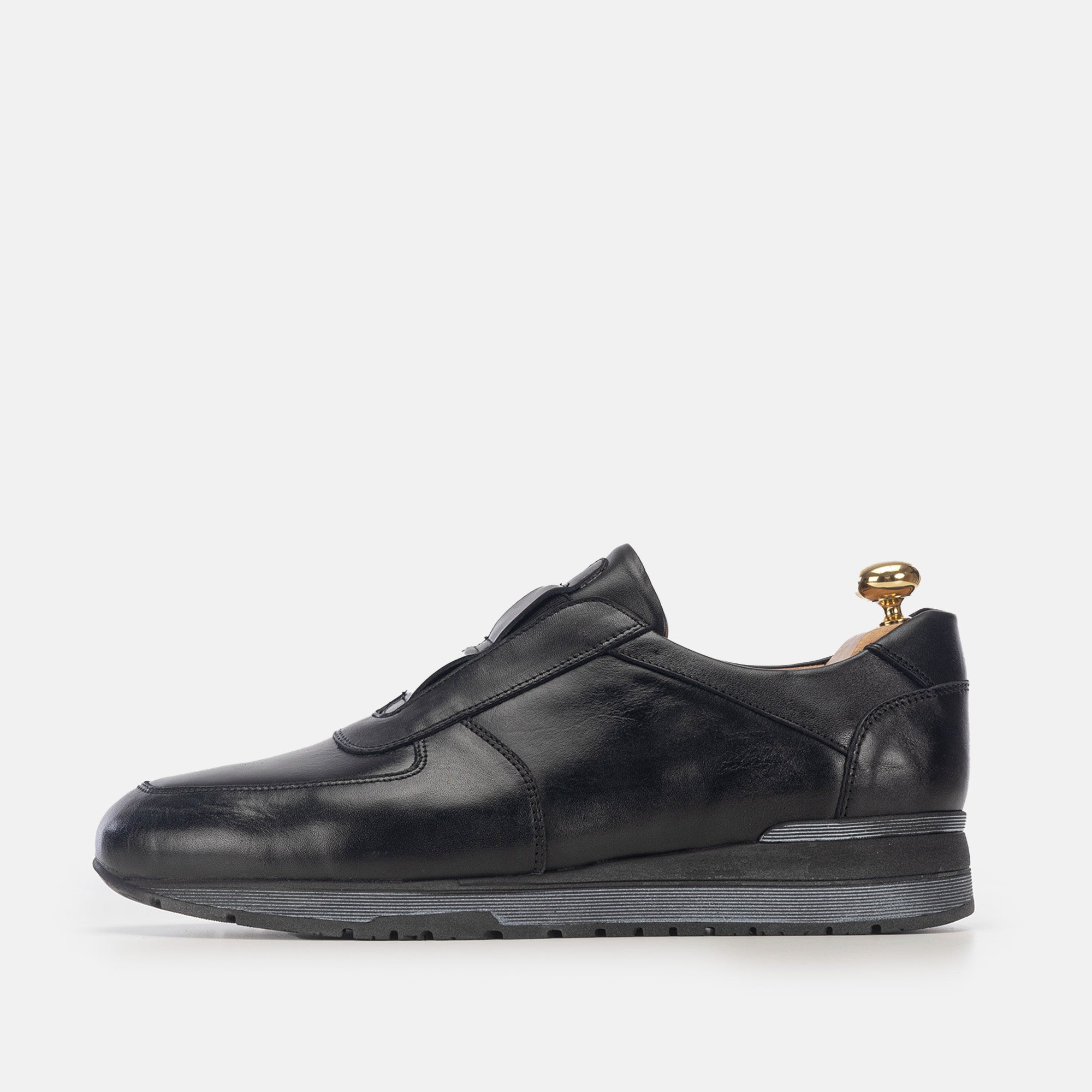 Volzak 5227 Basket en cuir noir