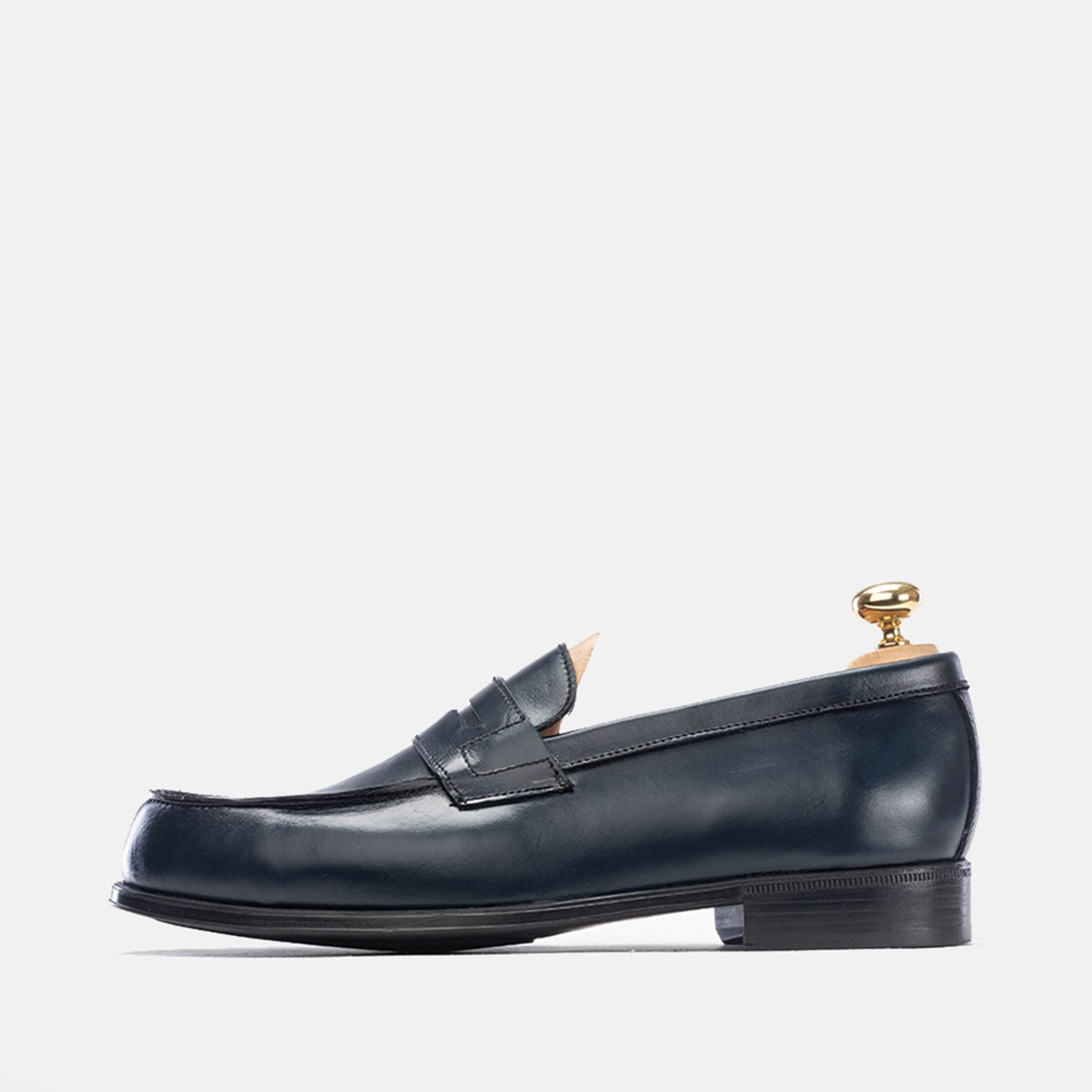 Volzak 5157 Mocassin penny en cuir Bleu