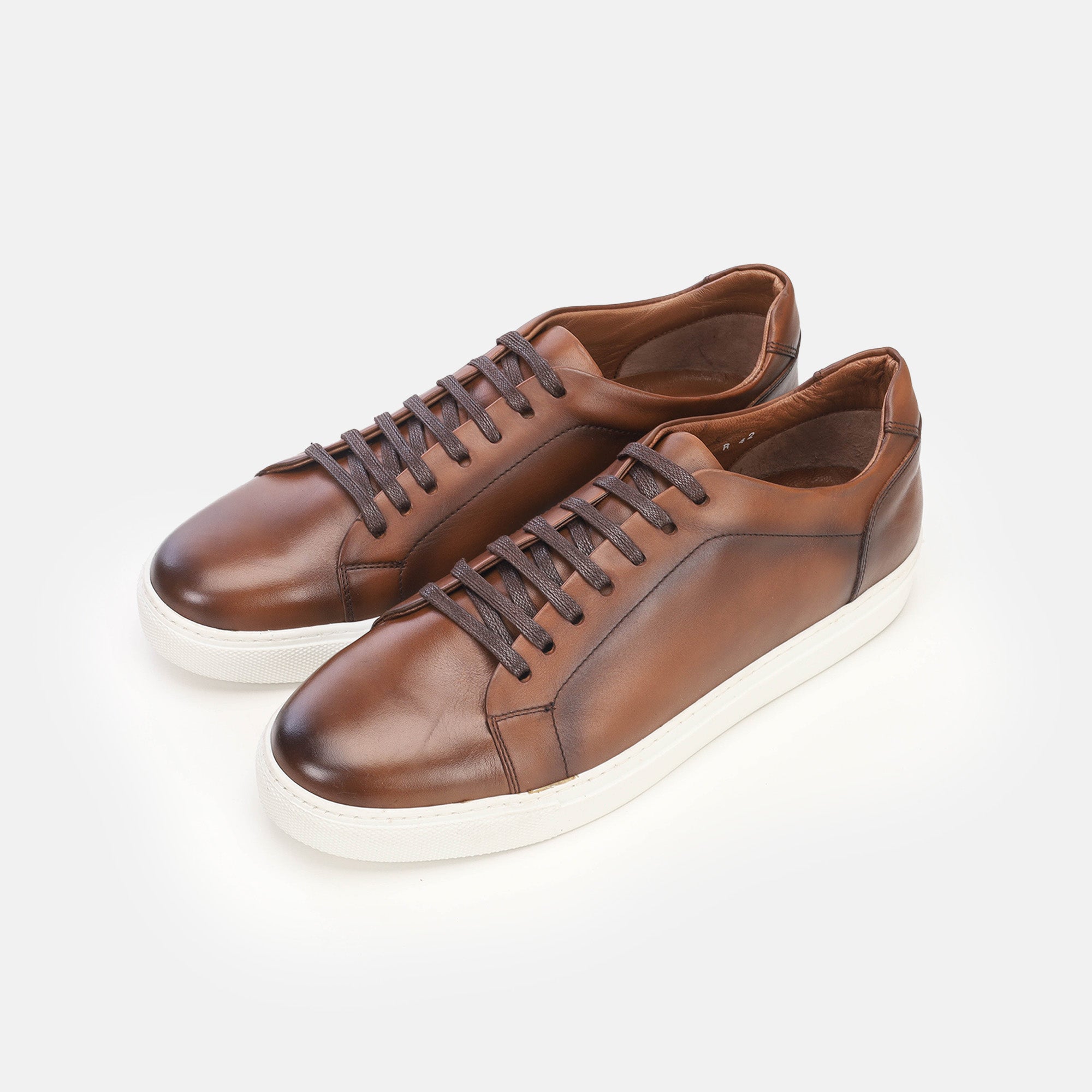 Volzak 5334 basket en cuir Marron Vintage