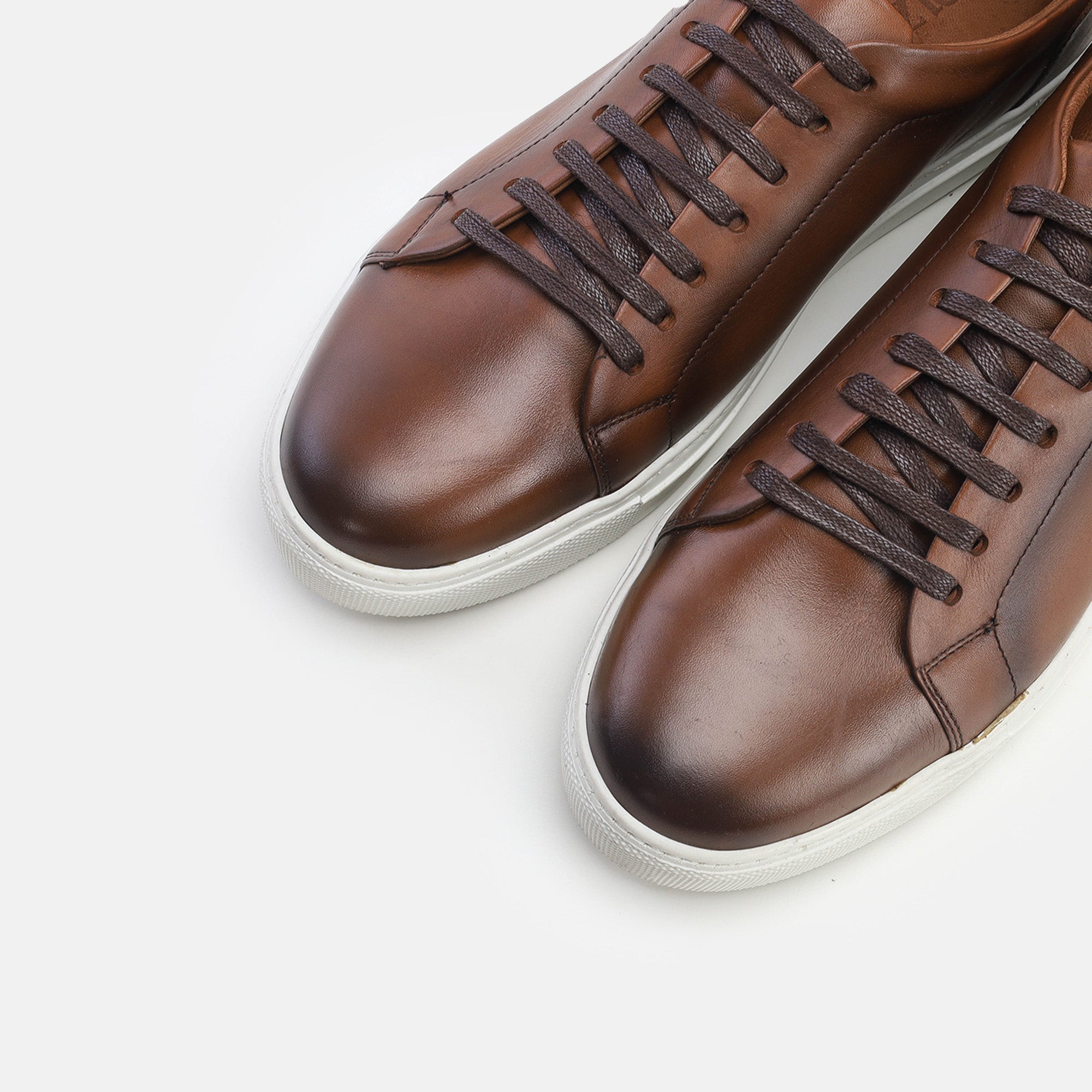 Volzak 5334 basket en cuir Marron Vintage