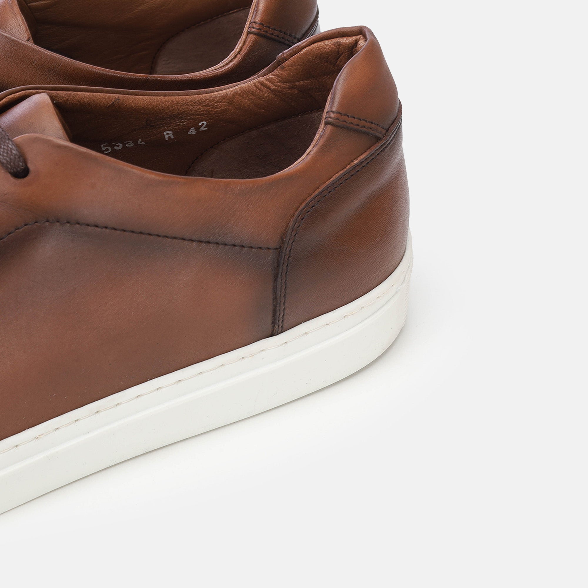 Volzak 5334 basket en cuir Marron Vintage