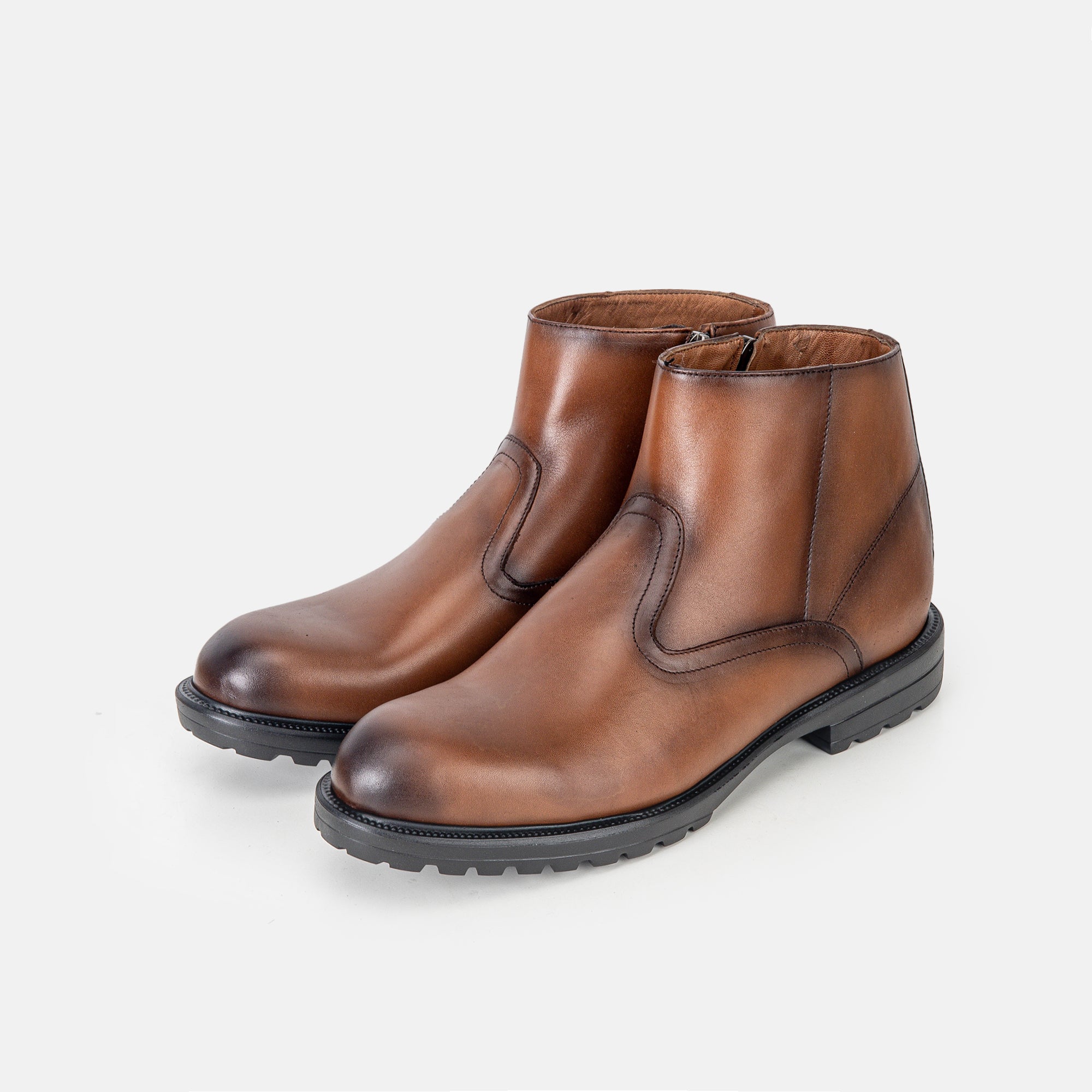 Volzak 5305 Bottine en cuir Marron Vintage