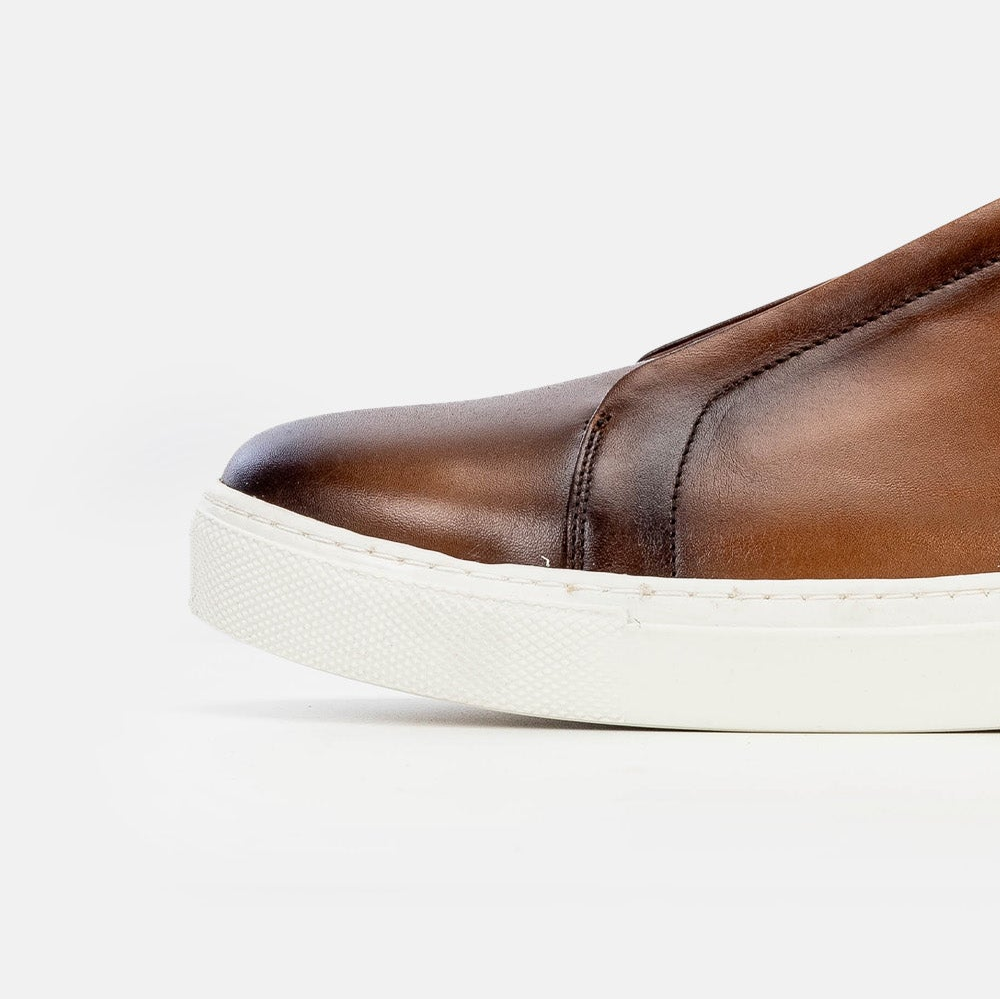 Volzak 5340 basket en cuir Marron Vintage