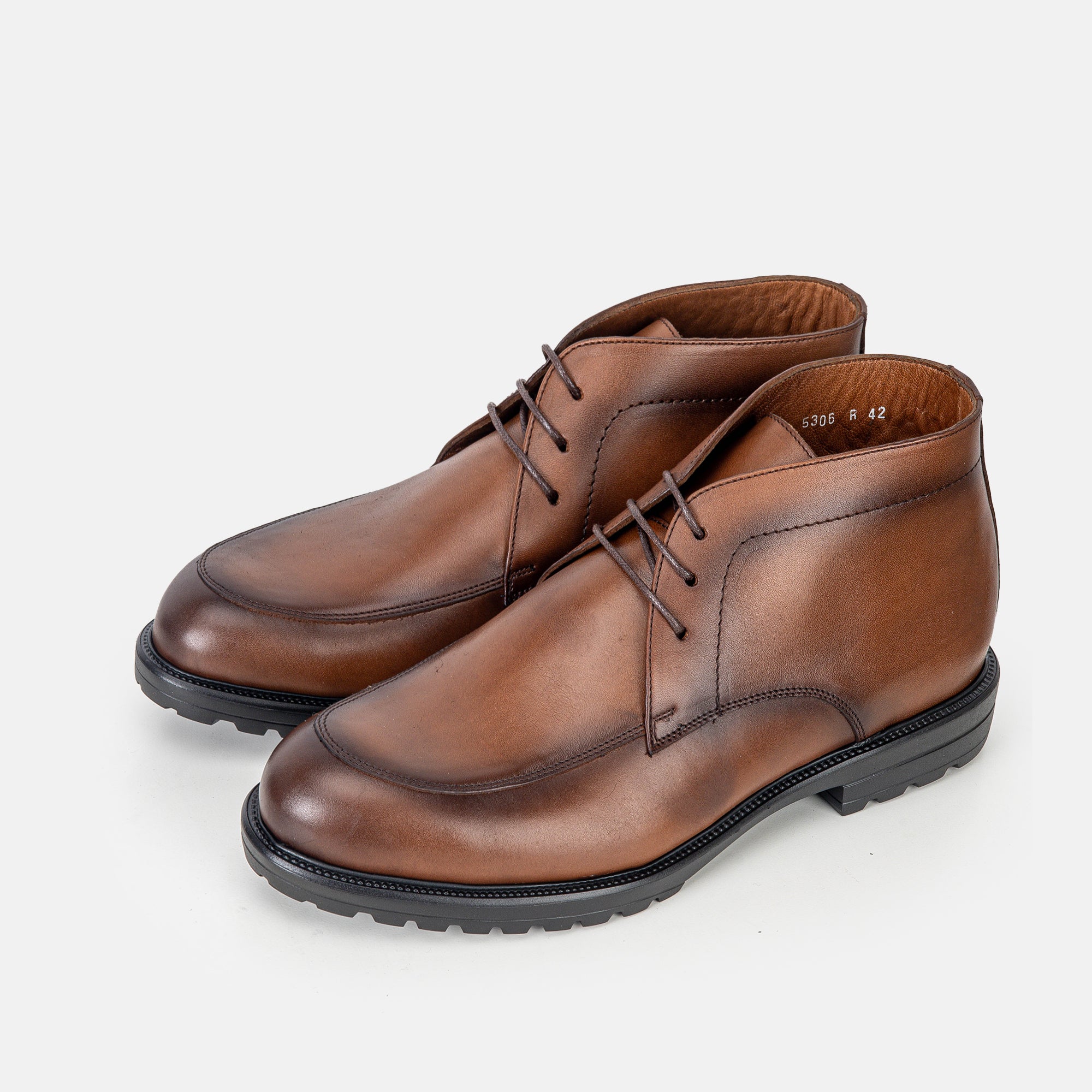 Volzak 5306 Bottine en cuir Marron Vintage