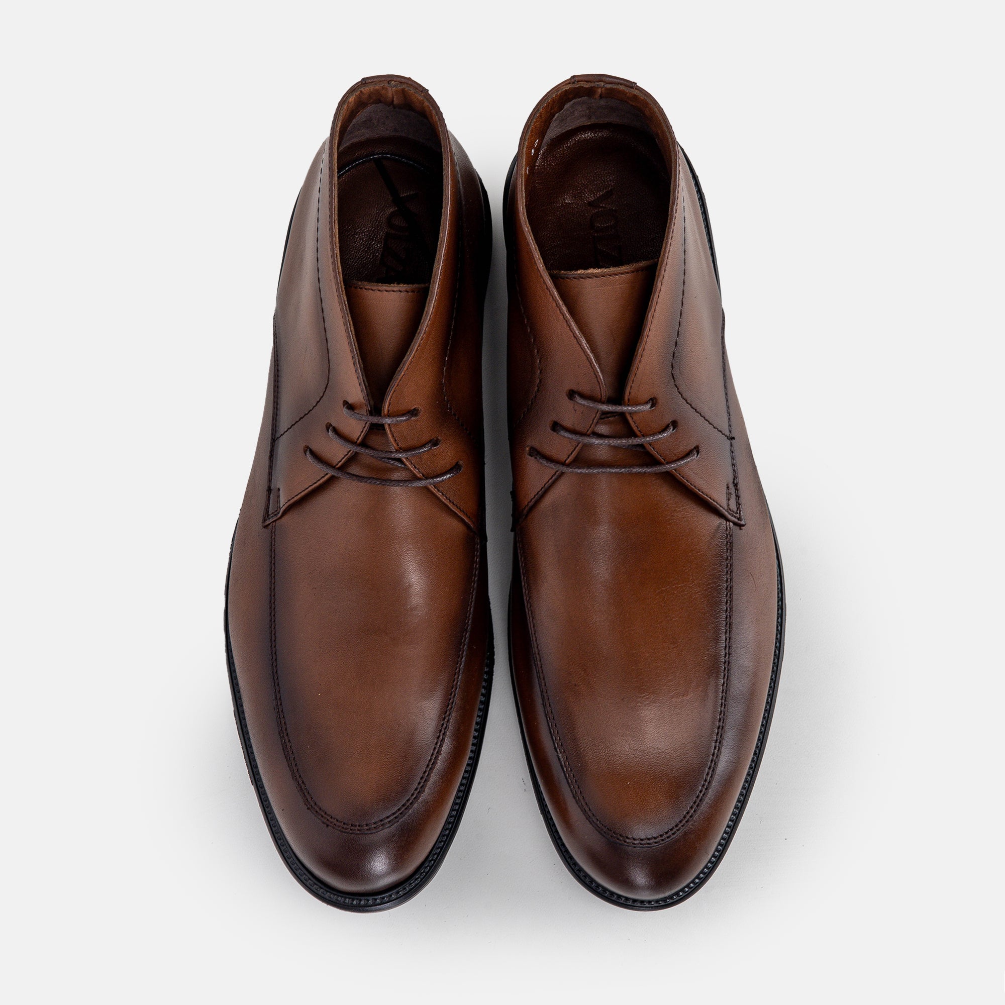 Volzak 5306 Bottine en cuir Marron Vintage