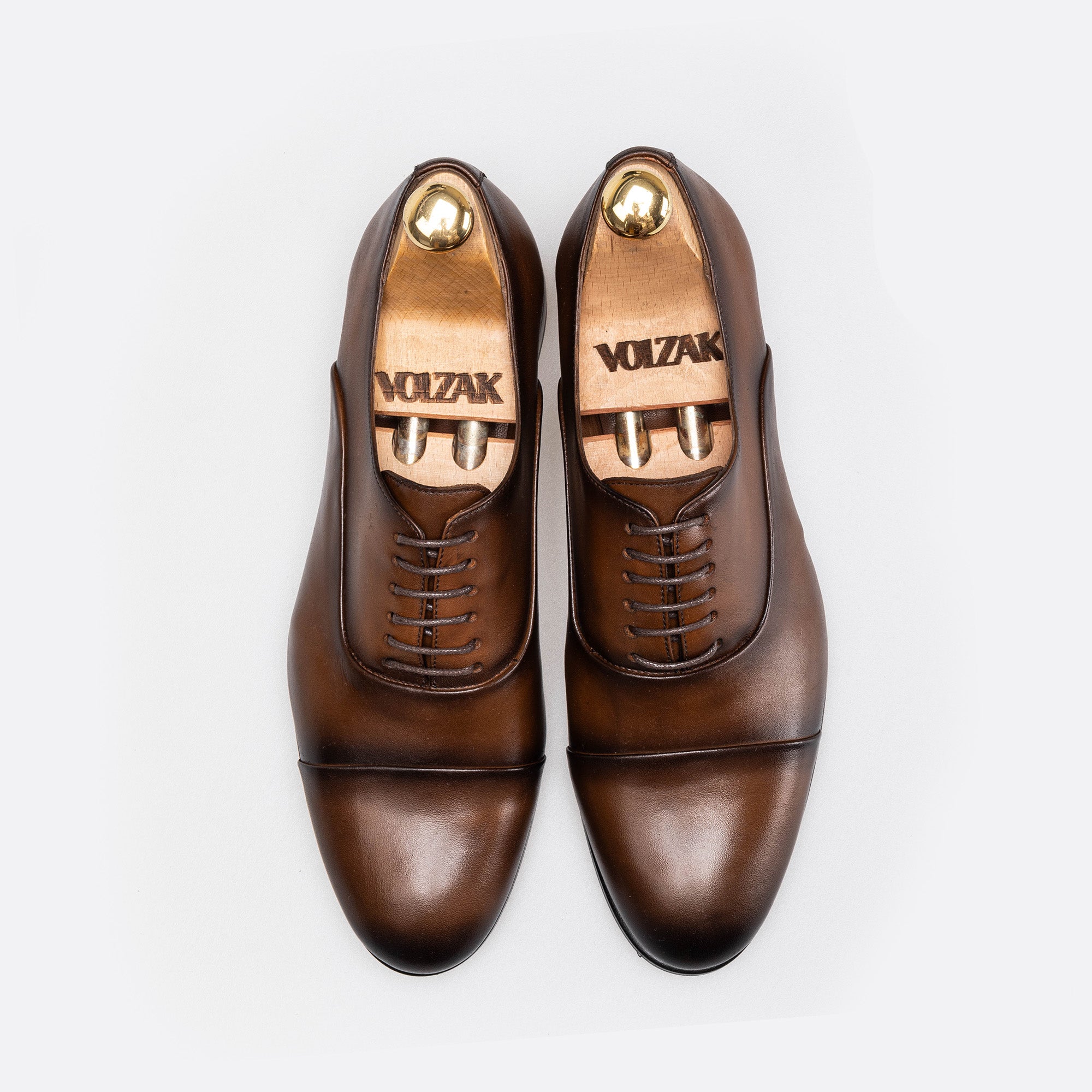 Volzak 5344 chaussure en cuir Marron Vintage